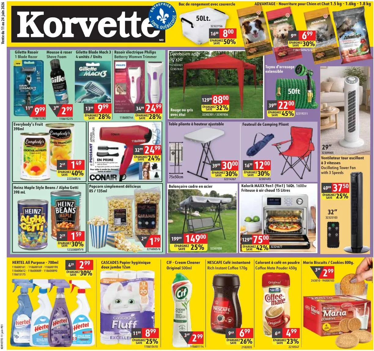Page 1 de la Circulaire Korvette du 11 au 24 juin 2026