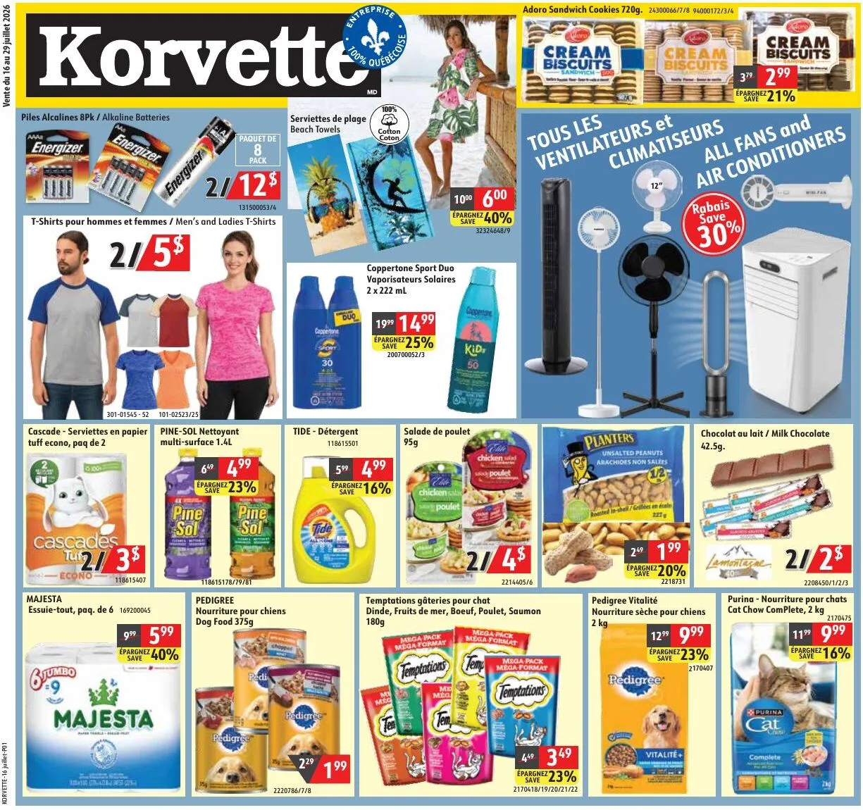 Page 1 de la Circulaire Korvette du 16 au 29 juillet 2026