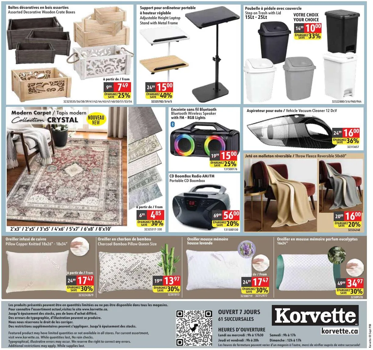 Page 8 de la Circulaire Korvette du 3 au 16 septembre 2026