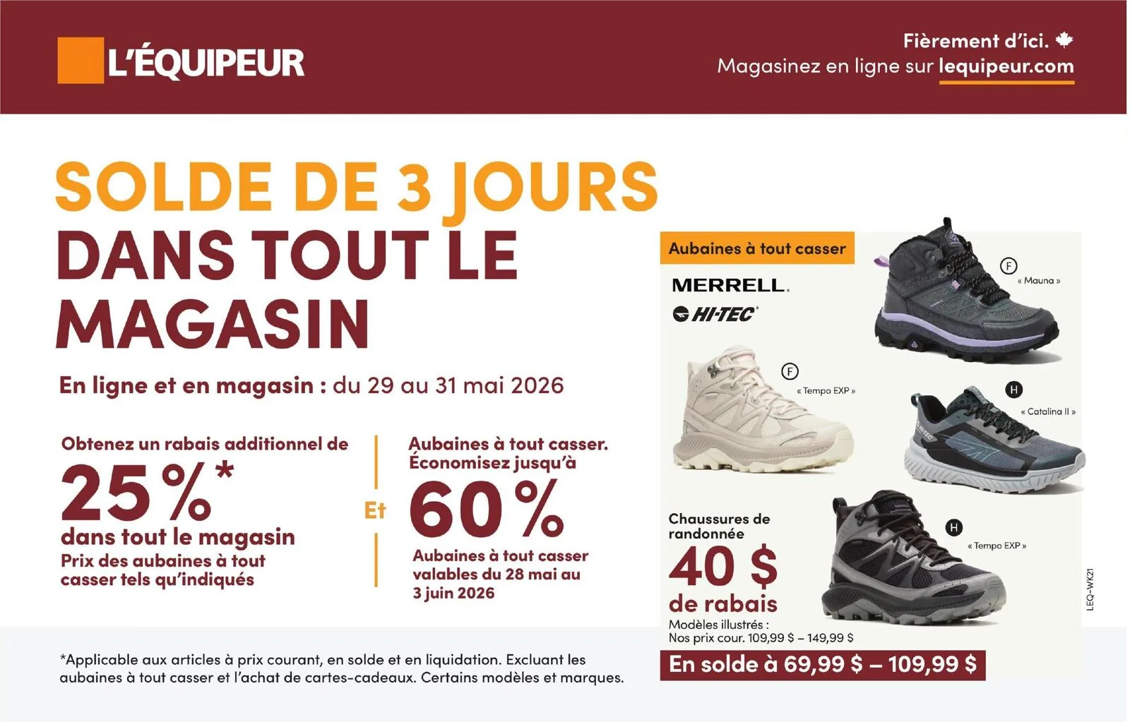 Page 1 de la Circulaire L&rsquo;Équipeur du 29 mai au 3 juin 2026