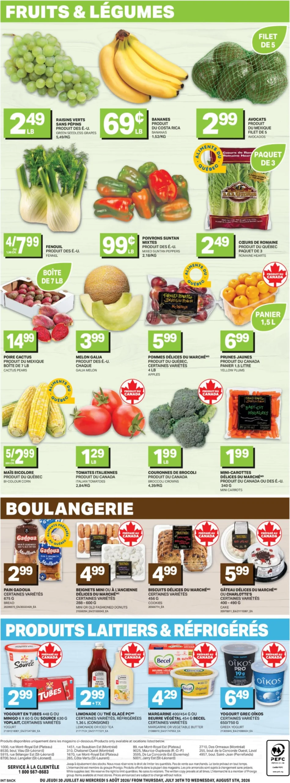 Page 3 de la Circulaire L&rsquo;Intermarché Destination Fraîcheur du 30 juillet au 5 août 2026