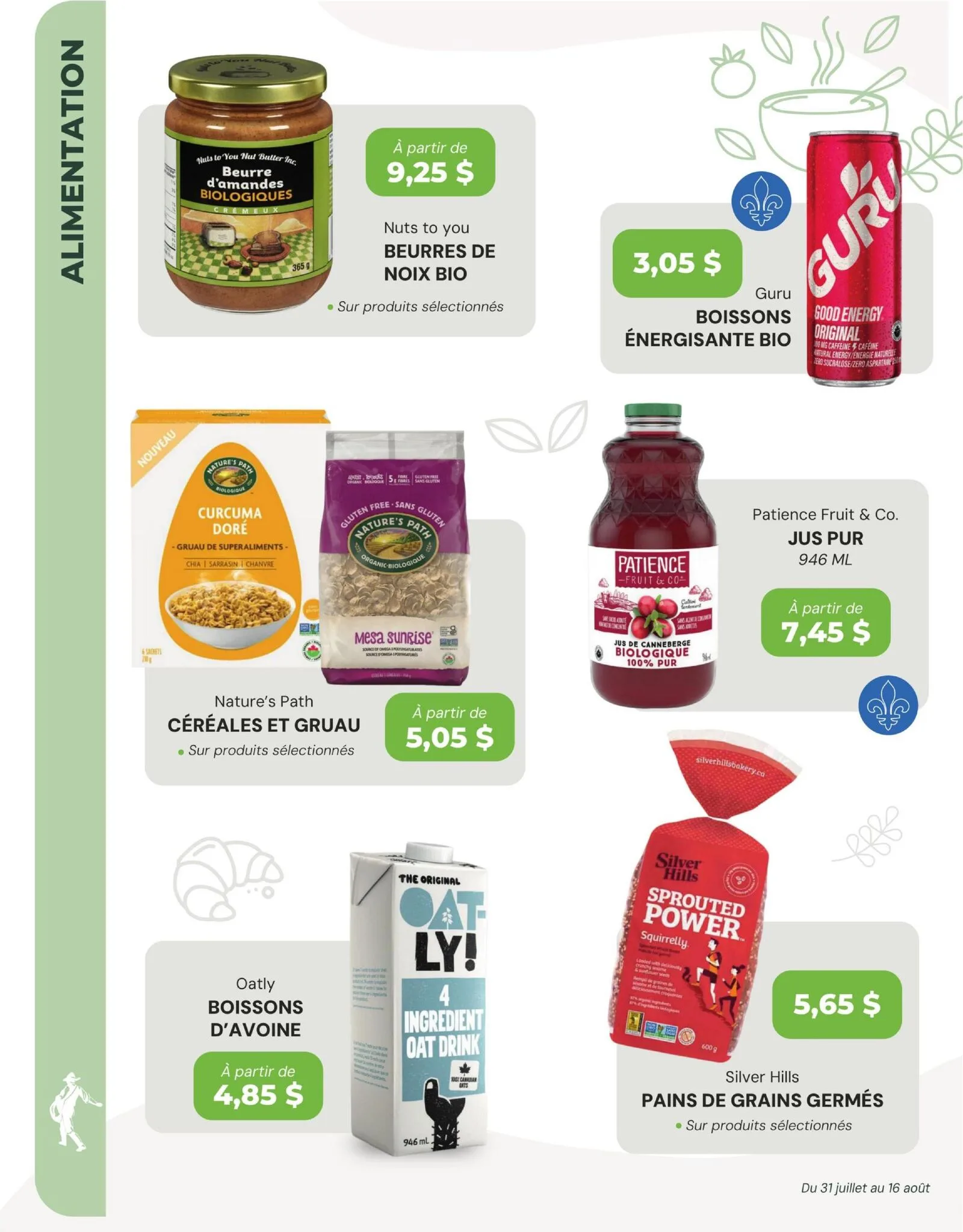 Page 3 de la Circulaire La Moisson Supermarché Santé du 31 juillet au 16 août 2026