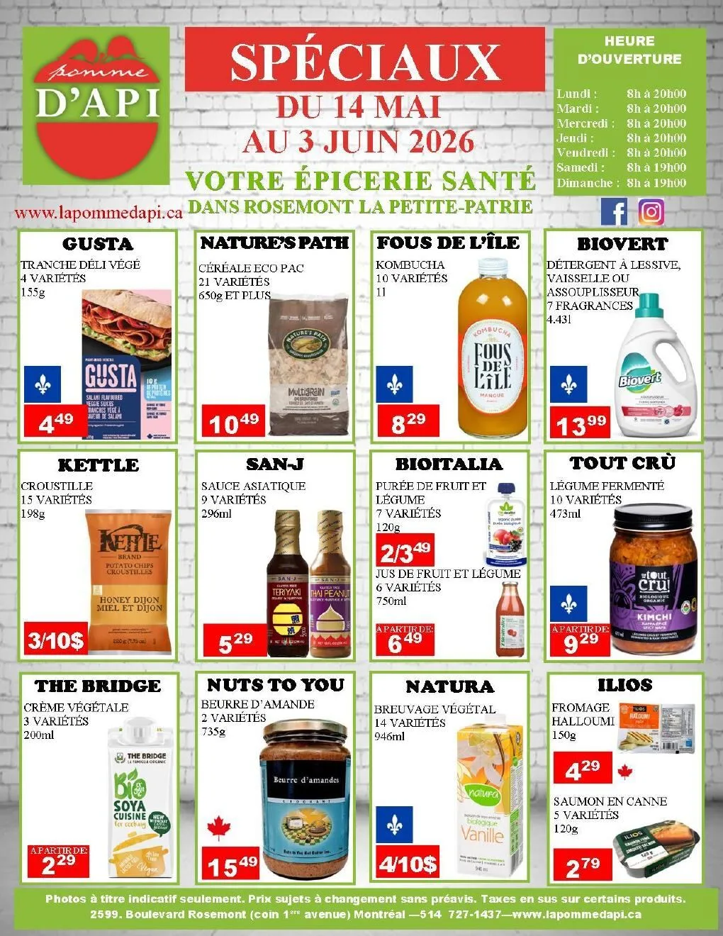 Page 1 de la Circulaire La Pomme d&rsquo;Api du 14 mai au 3 juin 2026