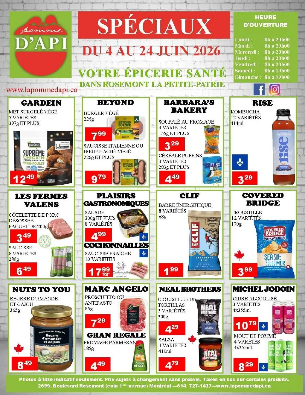 Page 1 de la Circulaire La Pomme d&rsquo;Api du 4 au 24 juin 2026
