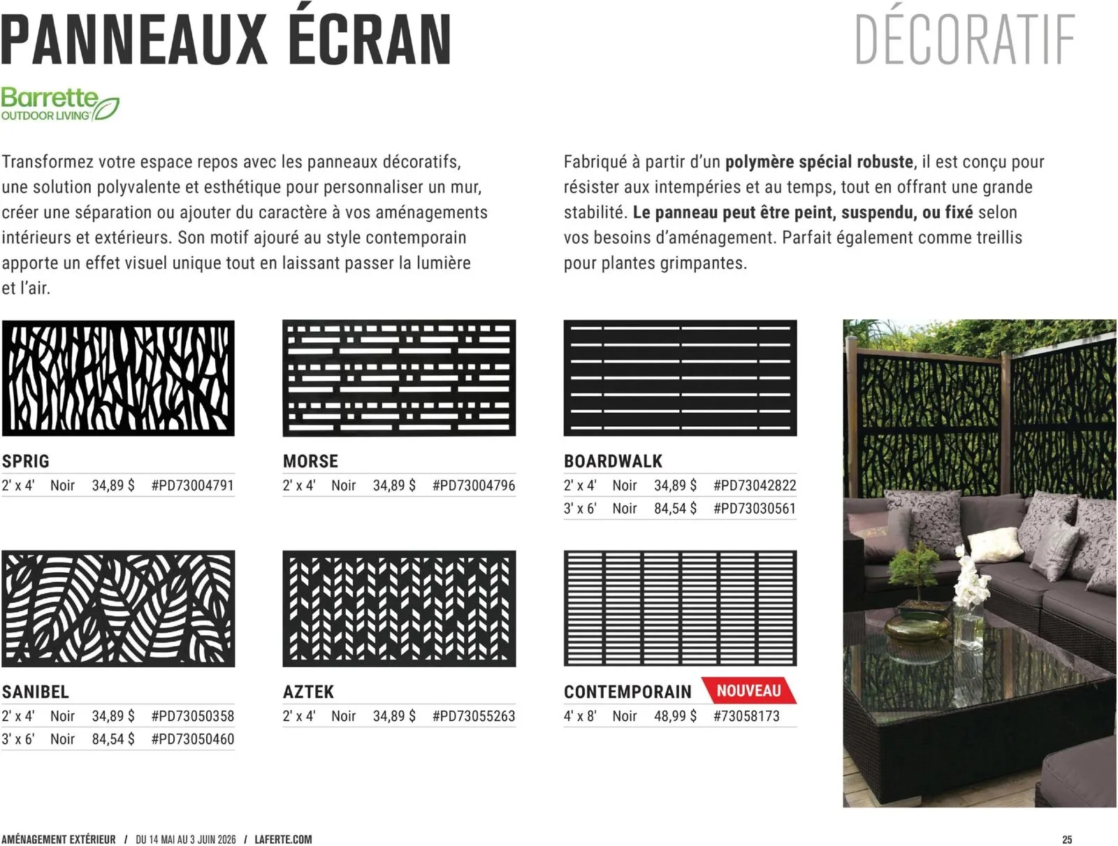 Page 25 de la Catalogue Laferté Aménagement Extérieur du 14 mai au 3 juin 2026