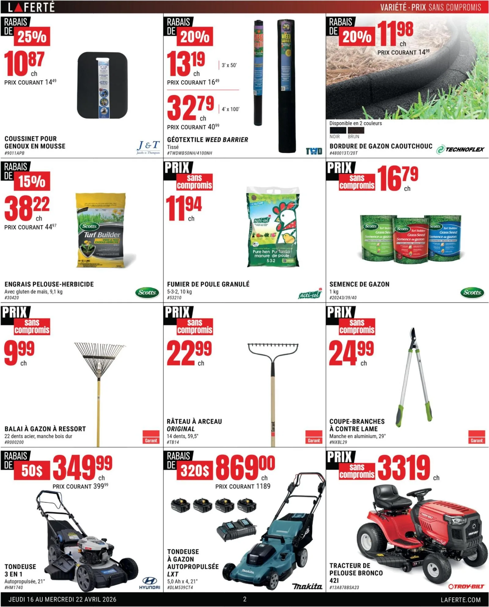 Page 2 de la Circulaire Laferté du 16 au 22 avril 2026