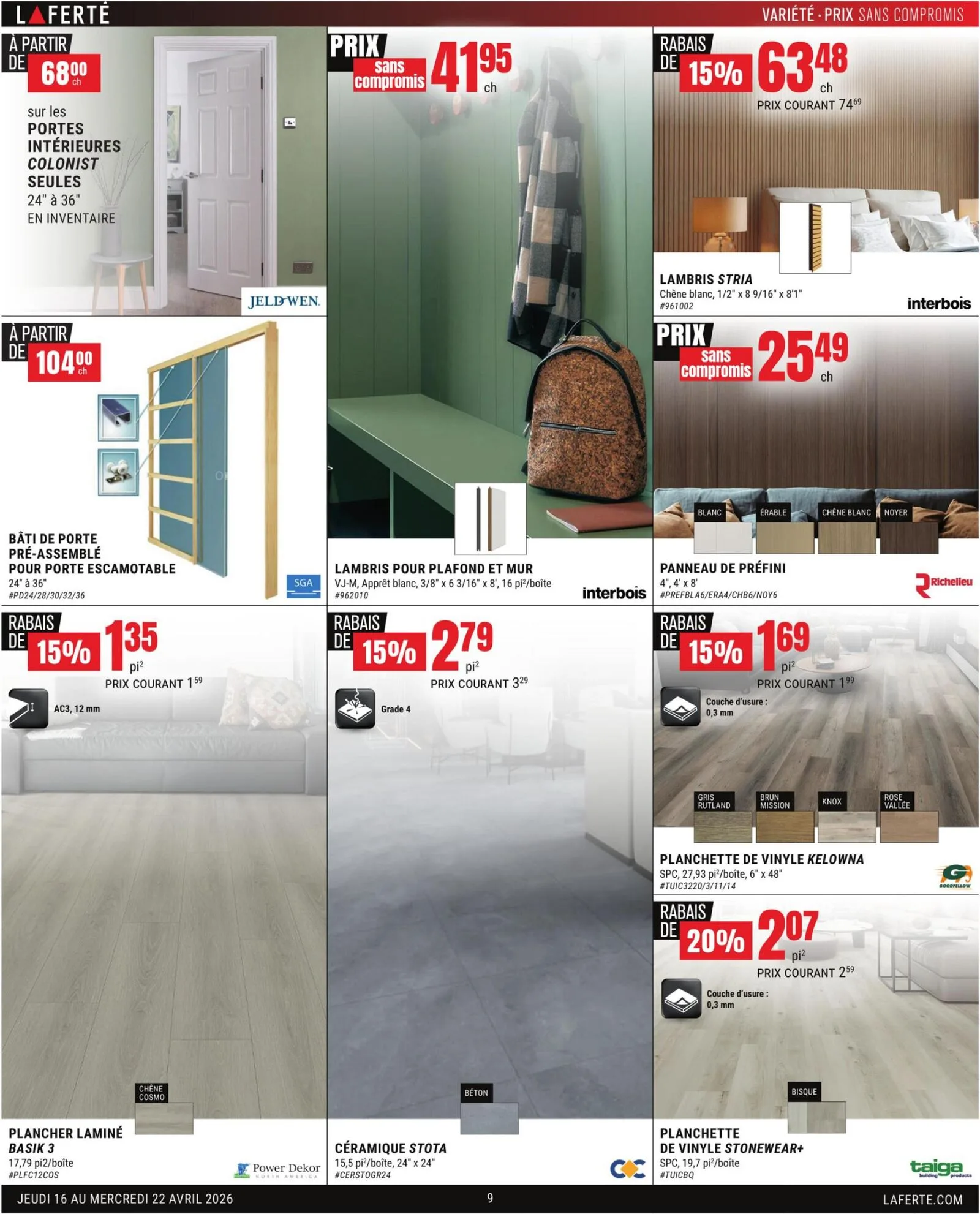 Page 9 de la Circulaire Laferté du 16 au 22 avril 2026