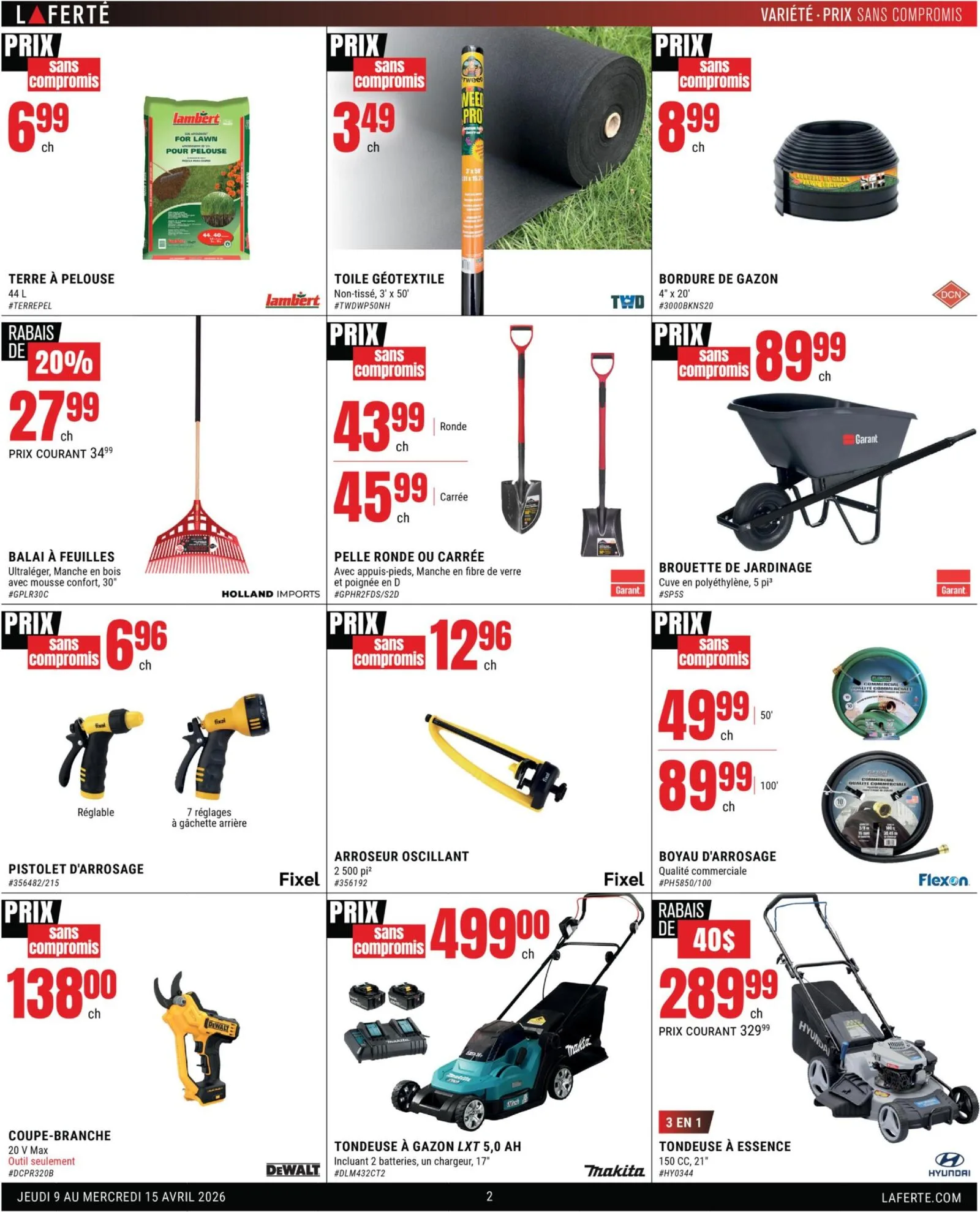 Page 2 de la Circulaire Laferté du 9 au 15 avril 2026