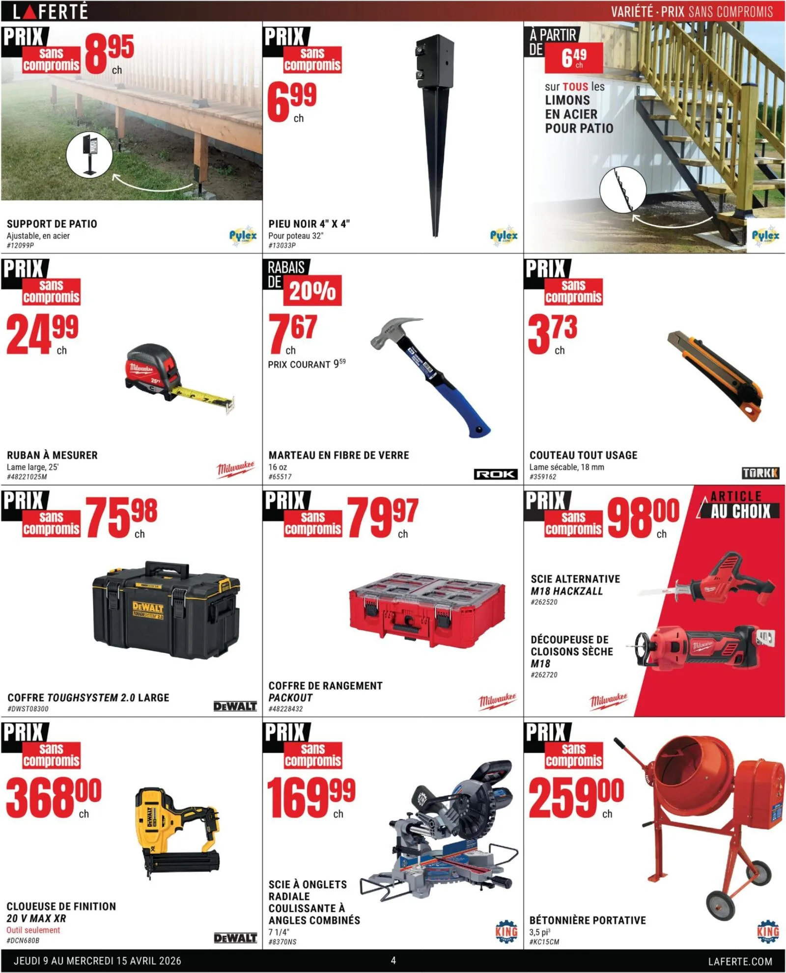 Page 4 de la Circulaire Laferté du 9 au 15 avril 2026