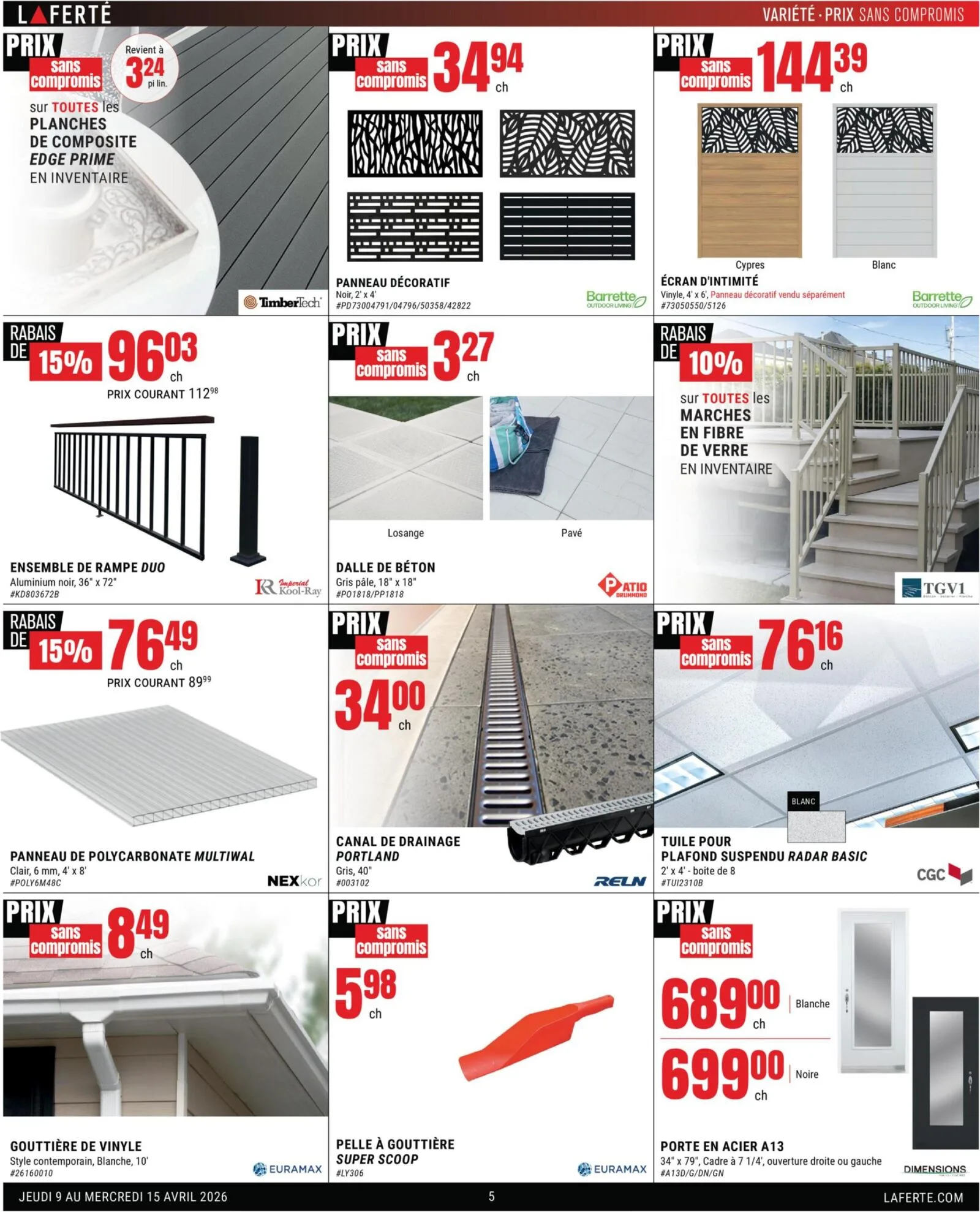 Page 5 de la Circulaire Laferté du 9 au 15 avril 2026