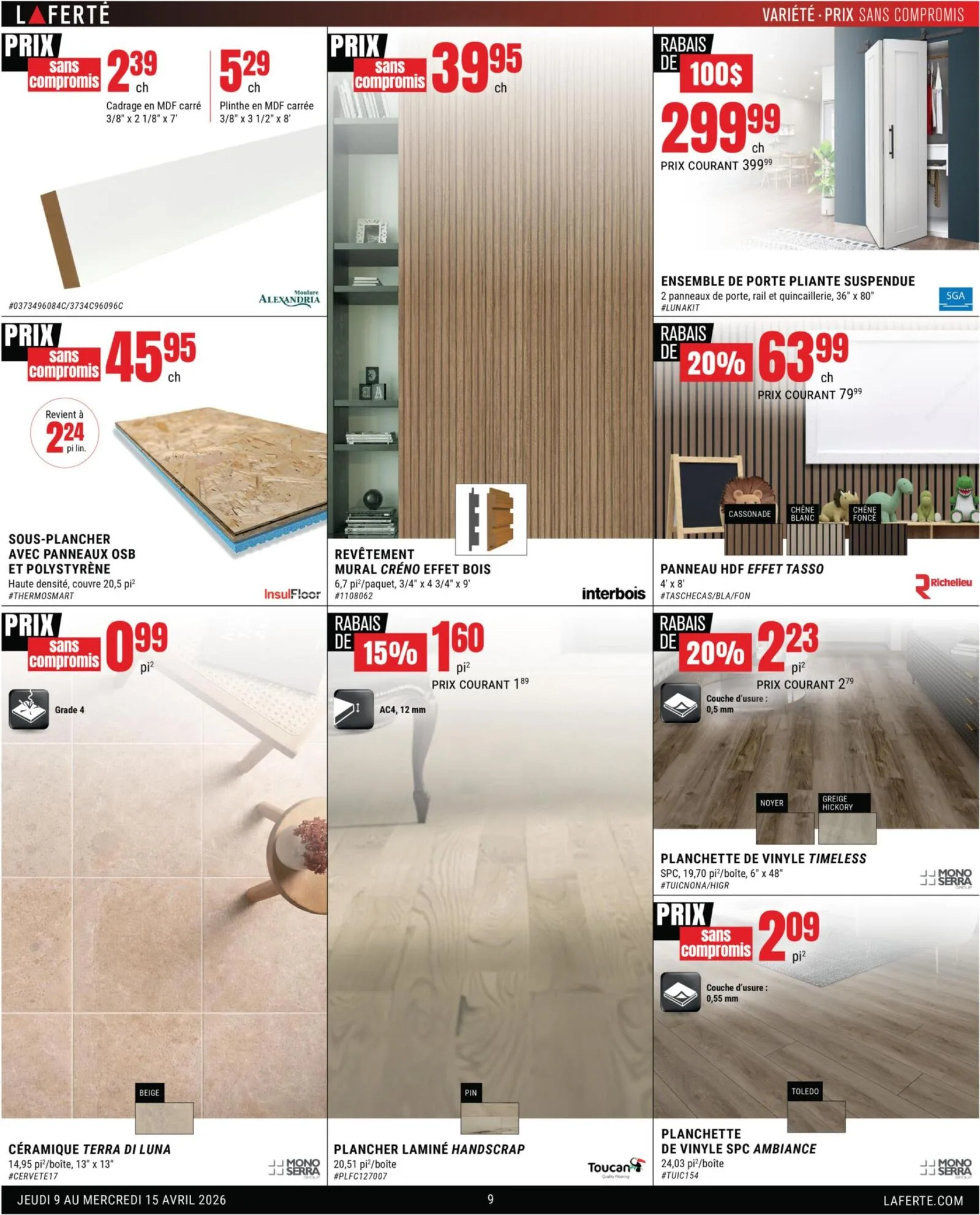 Page 9 de la Circulaire Laferté du 9 au 15 avril 2026