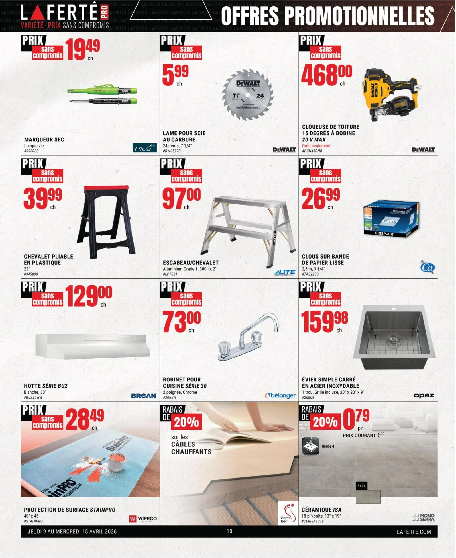Page 10 de la Circulaire Laferté du 9 au 15 avril 2026