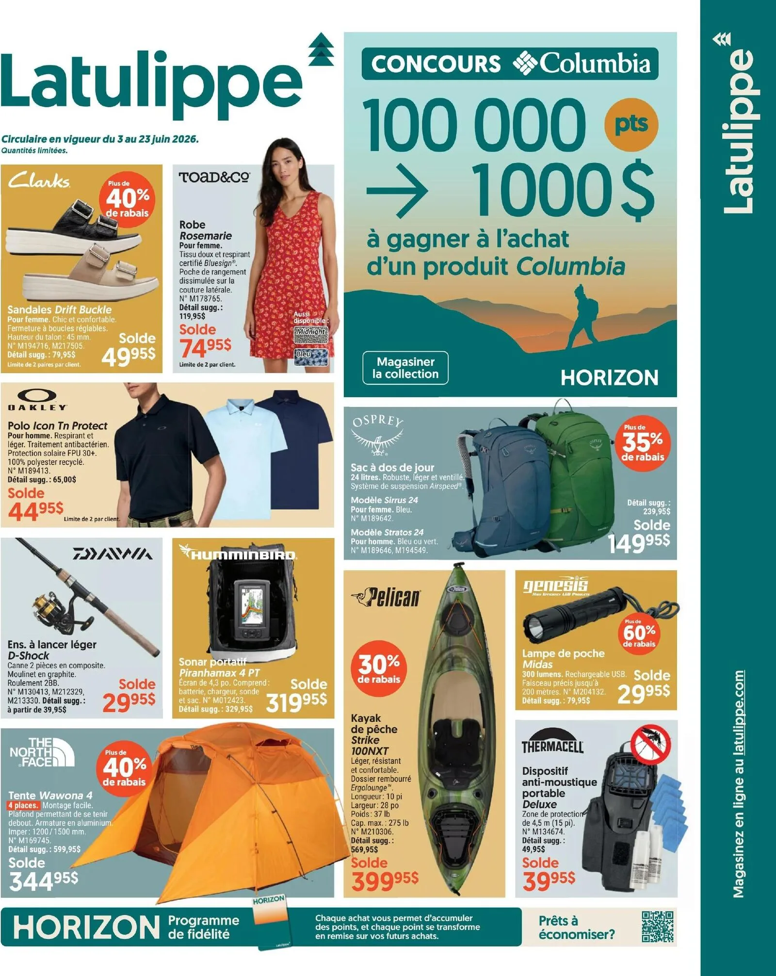 Page 1 de la Circulaire Latulippe du 3 au 23 juin 2026