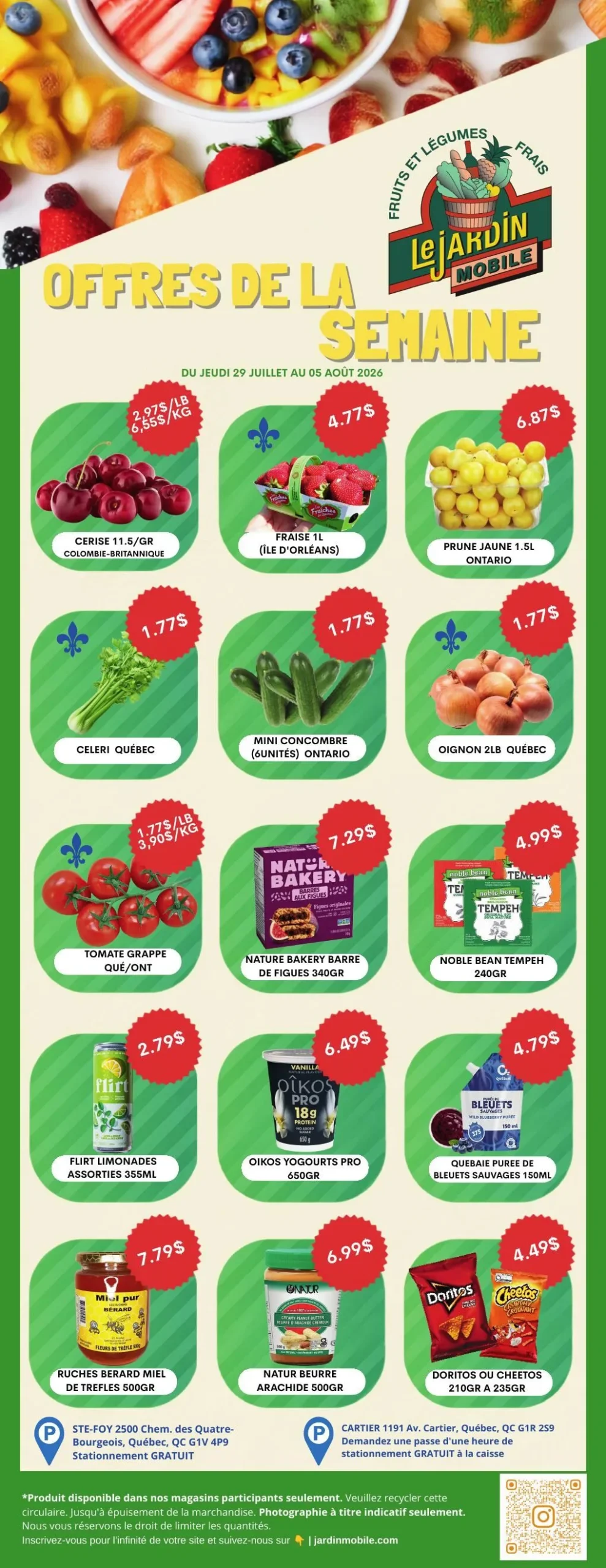 Page 1 de la Circulaire Le Jardin Mobile du 30 juillet au 5 août 2026