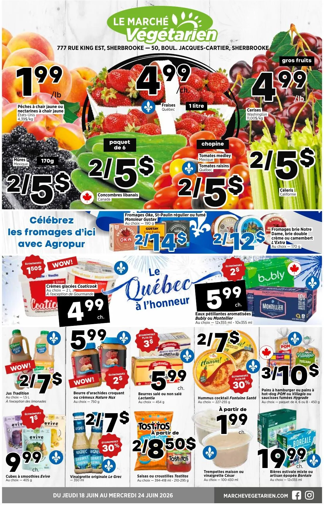 Page 1 de la Circulaire Le Marché Végétarien du 18 au 24 juin 2026