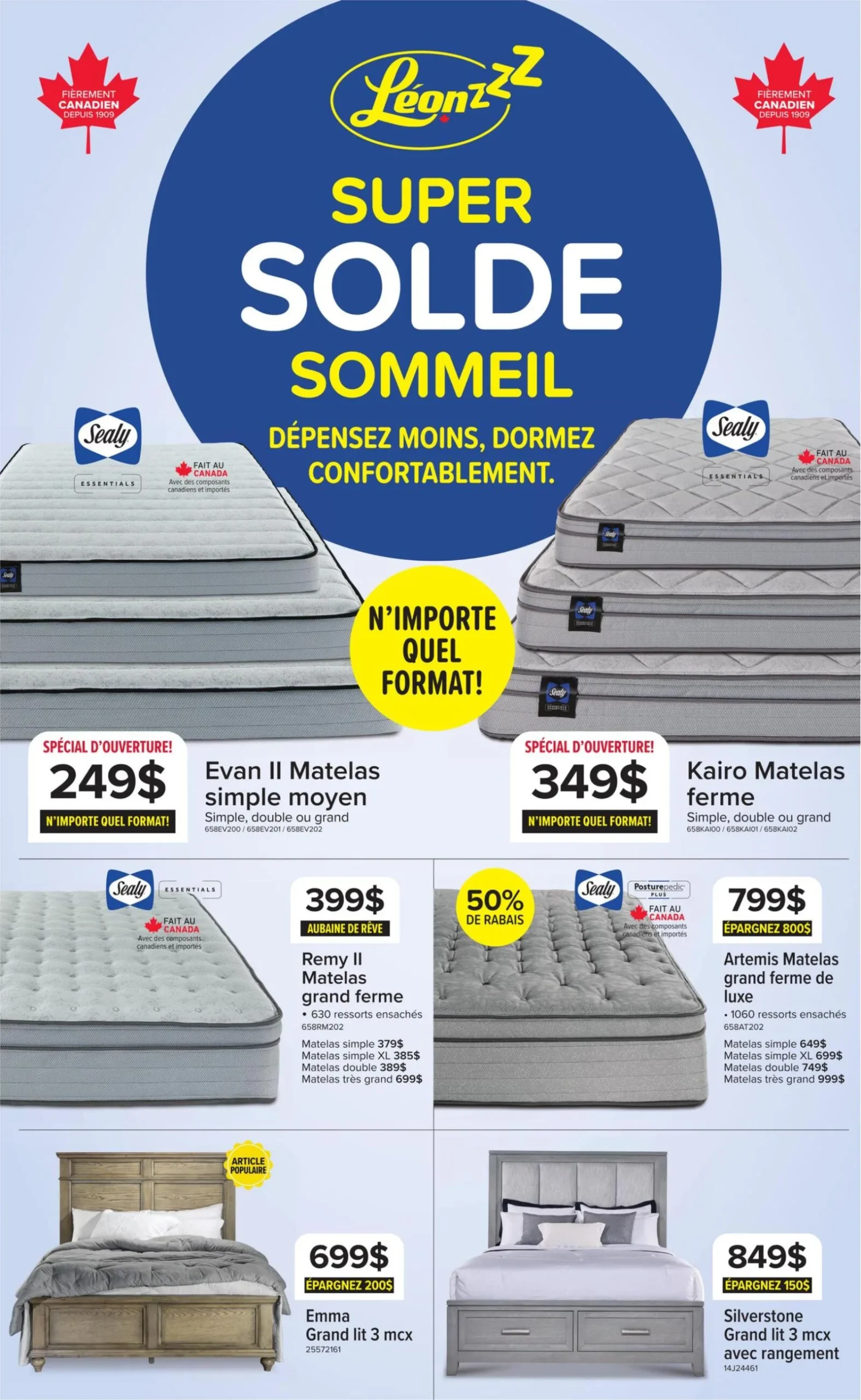 Page 1 de la Circulaire Léon Super Solde Sommeil du 17 septembre au 7 octobre 2026