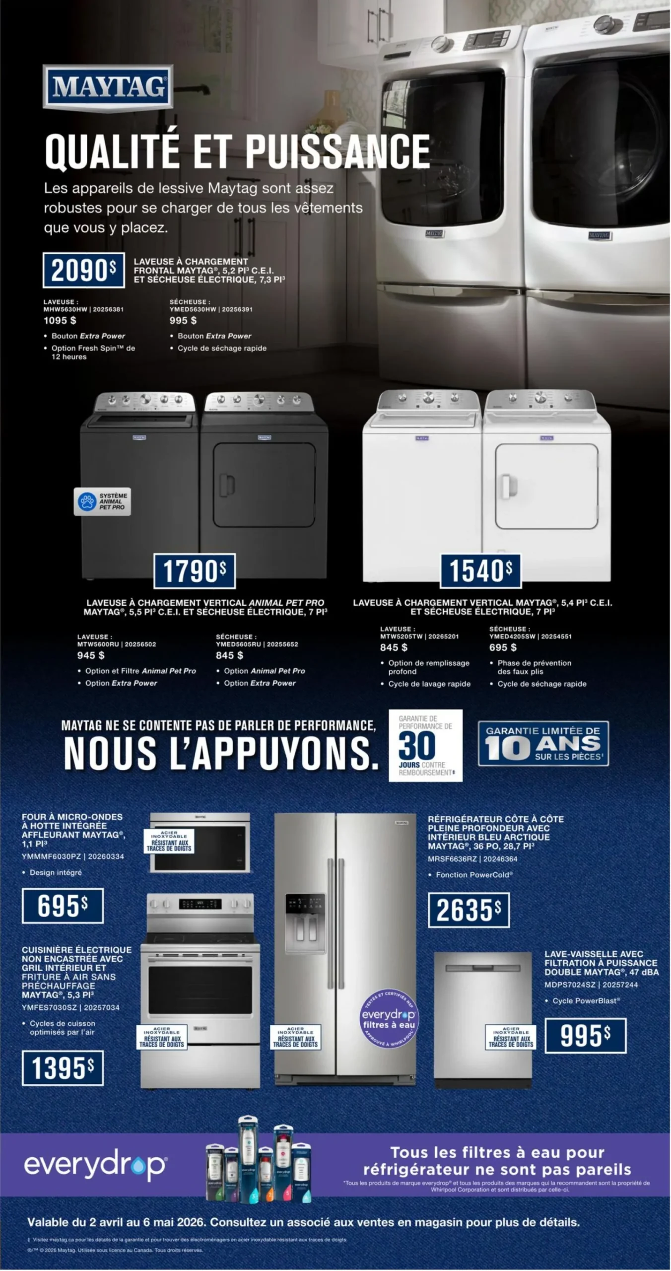 Page 2 de la Circulaire Léon Whirlpool du 2 avril au 6 mai 2026