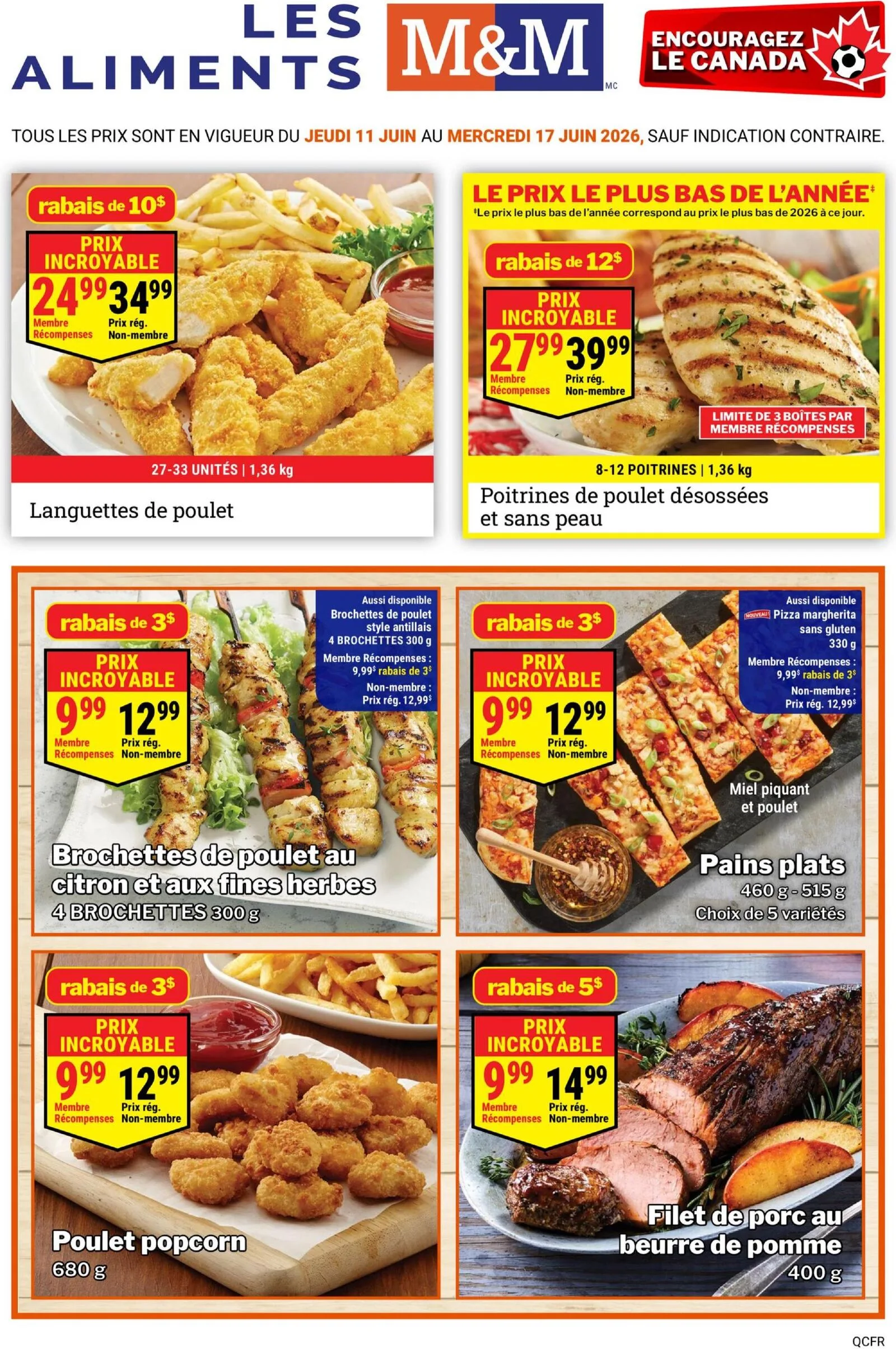 Page 1 de la Circulaire Les Aliments M&M du 11 au 17 juin 2026