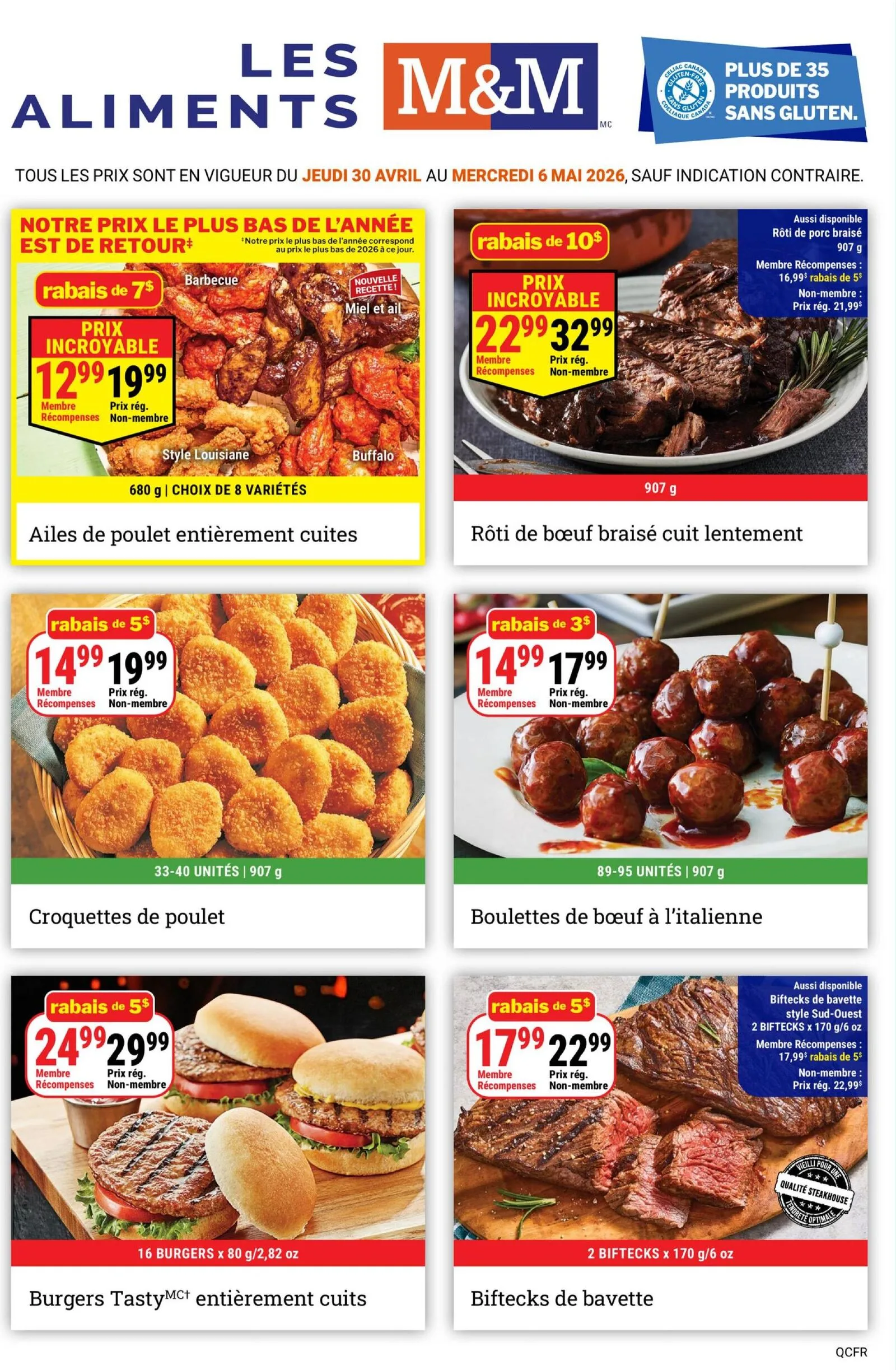 Page 1 de la Circulaire Les Aliments M&M du 30 avril au 6 mai 2026