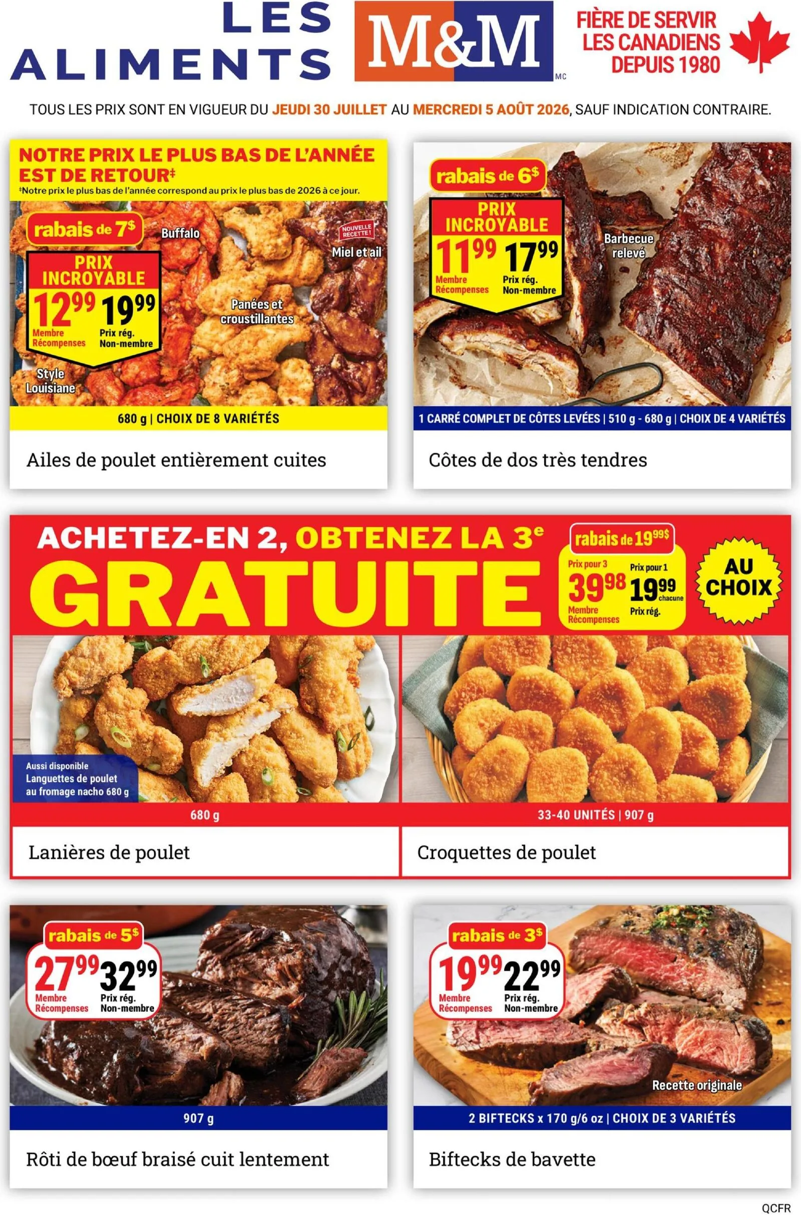 Page 1 de la Circulaire Les Aliments M&M du 30 juillet au 5 août 2026