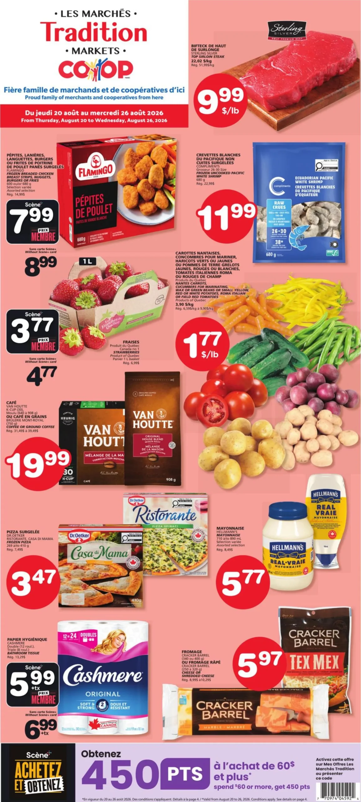 Page 1 de la Circulaire Les Marchés Tradition Coop du 20 au 26 août 2026