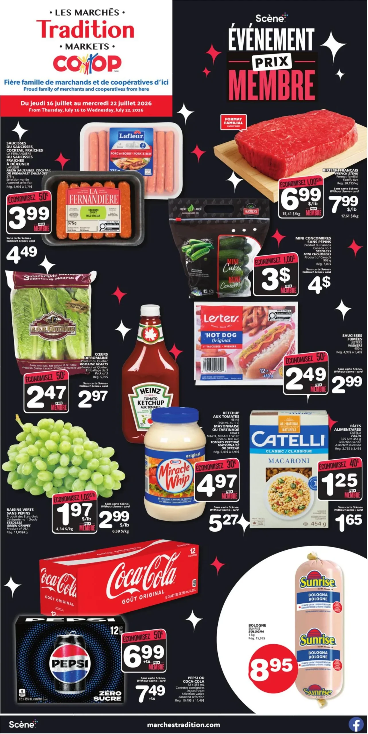 Page 1 de la Circulaire Les Marchés Tradition Marchés Coop du 16 au 22 juillet 2026