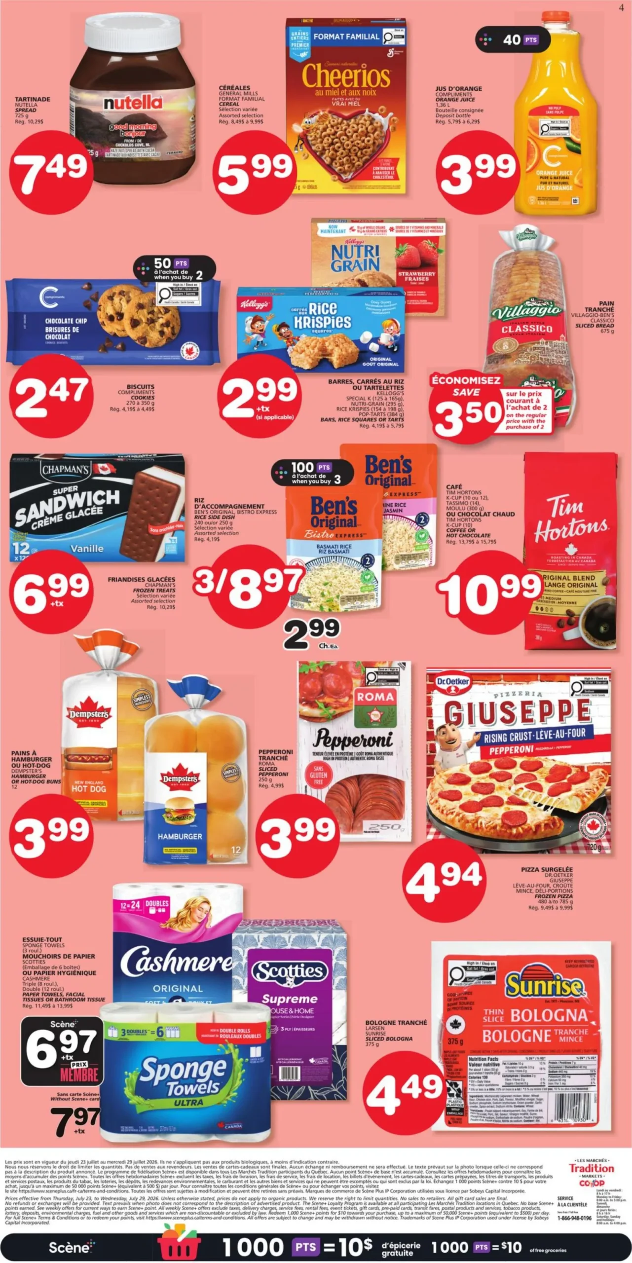 Page 4 de la Circulaire Les Marchés Tradition Marchés Coop du 23 au 29 juillet 2026