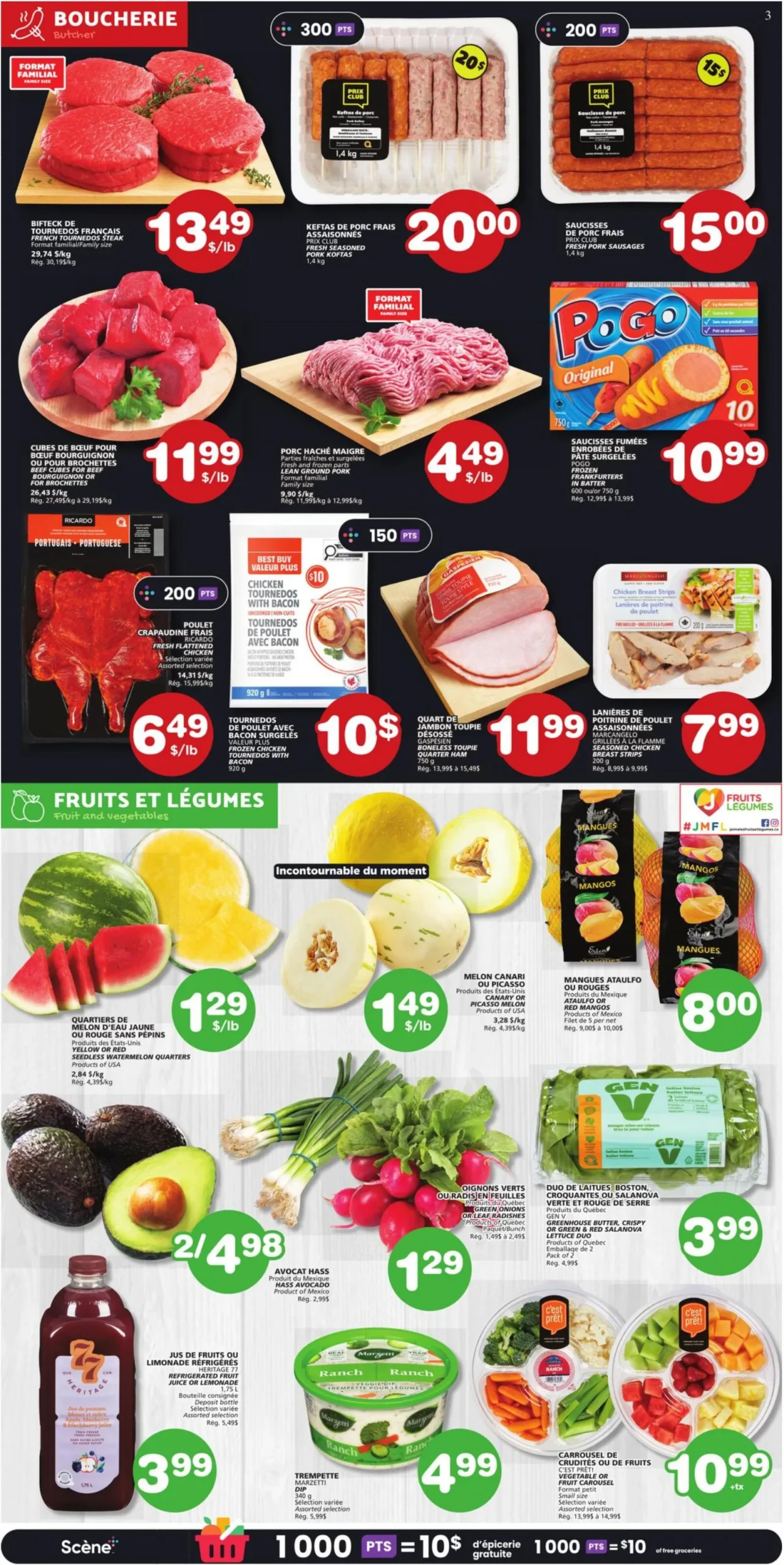 Page 3 de la Circulaire Les Marchés Tradition Marchés Coop du 25 juin au 1 juillet 2026