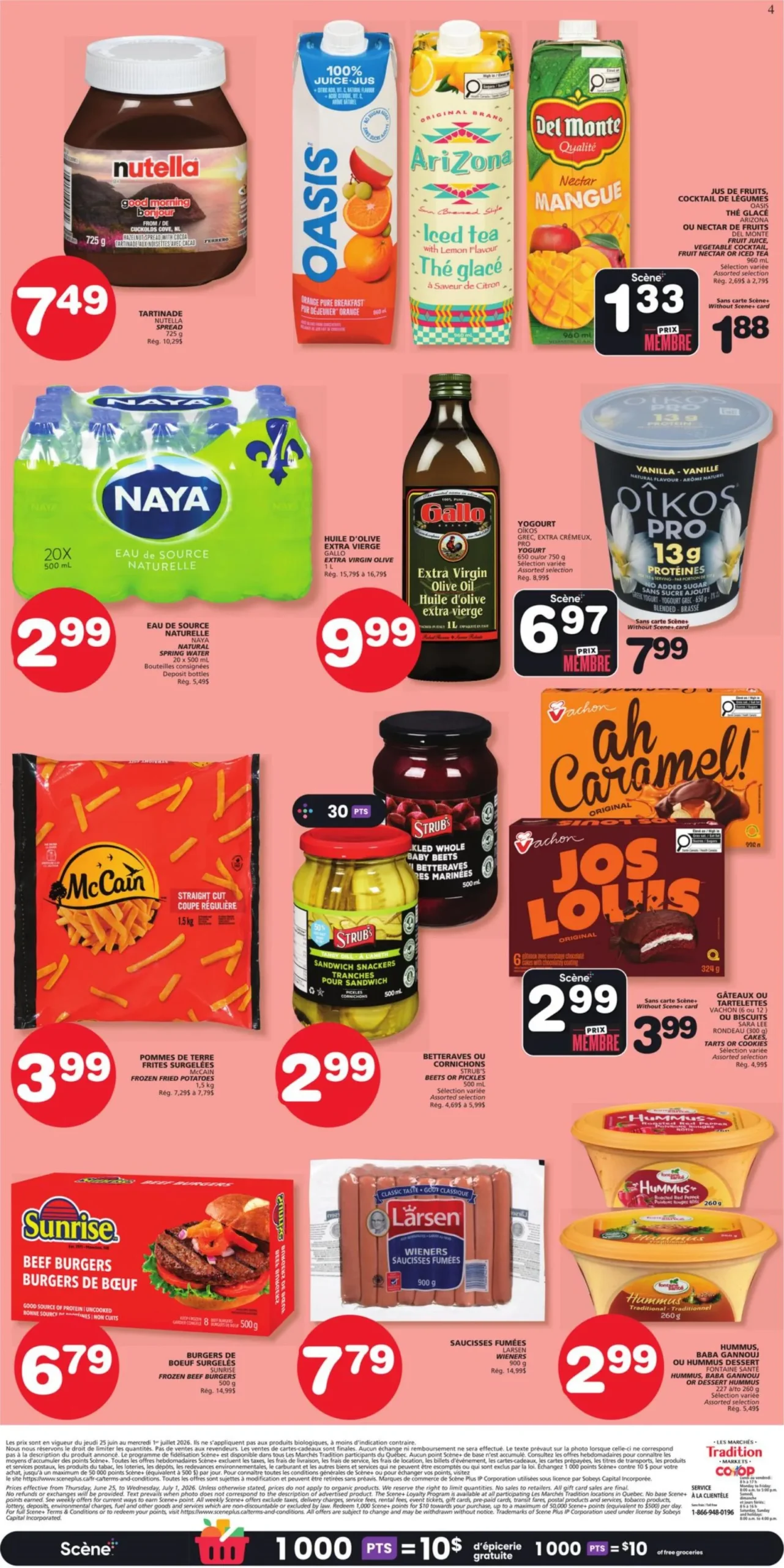 Page 4 de la Circulaire Les Marchés Tradition Marchés Coop du 25 juin au 1 juillet 2026
