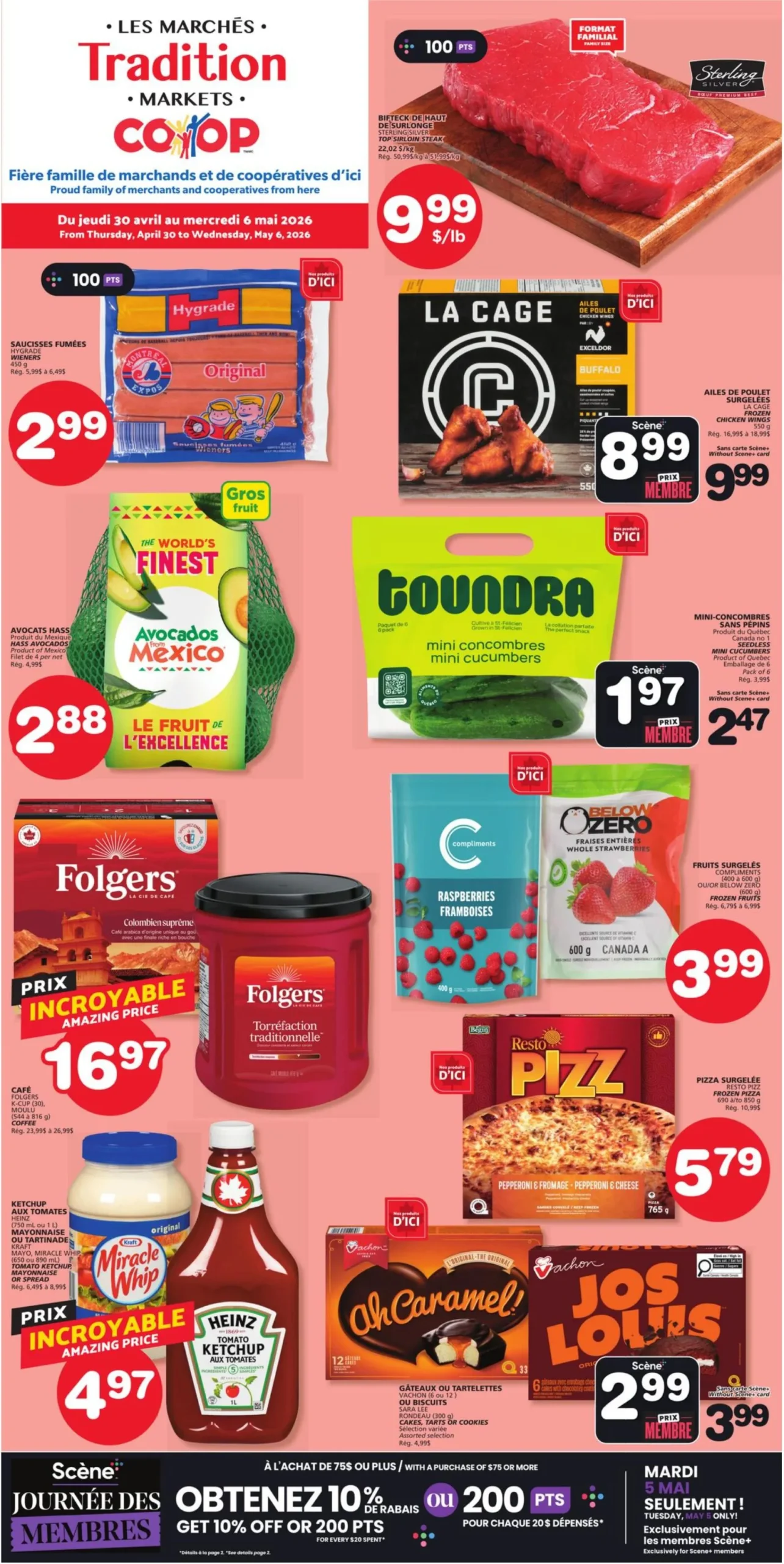 Page 1 de la Circulaire Les Marchés Tradition Marchés Coop du 30 avril au 6 mai 2026