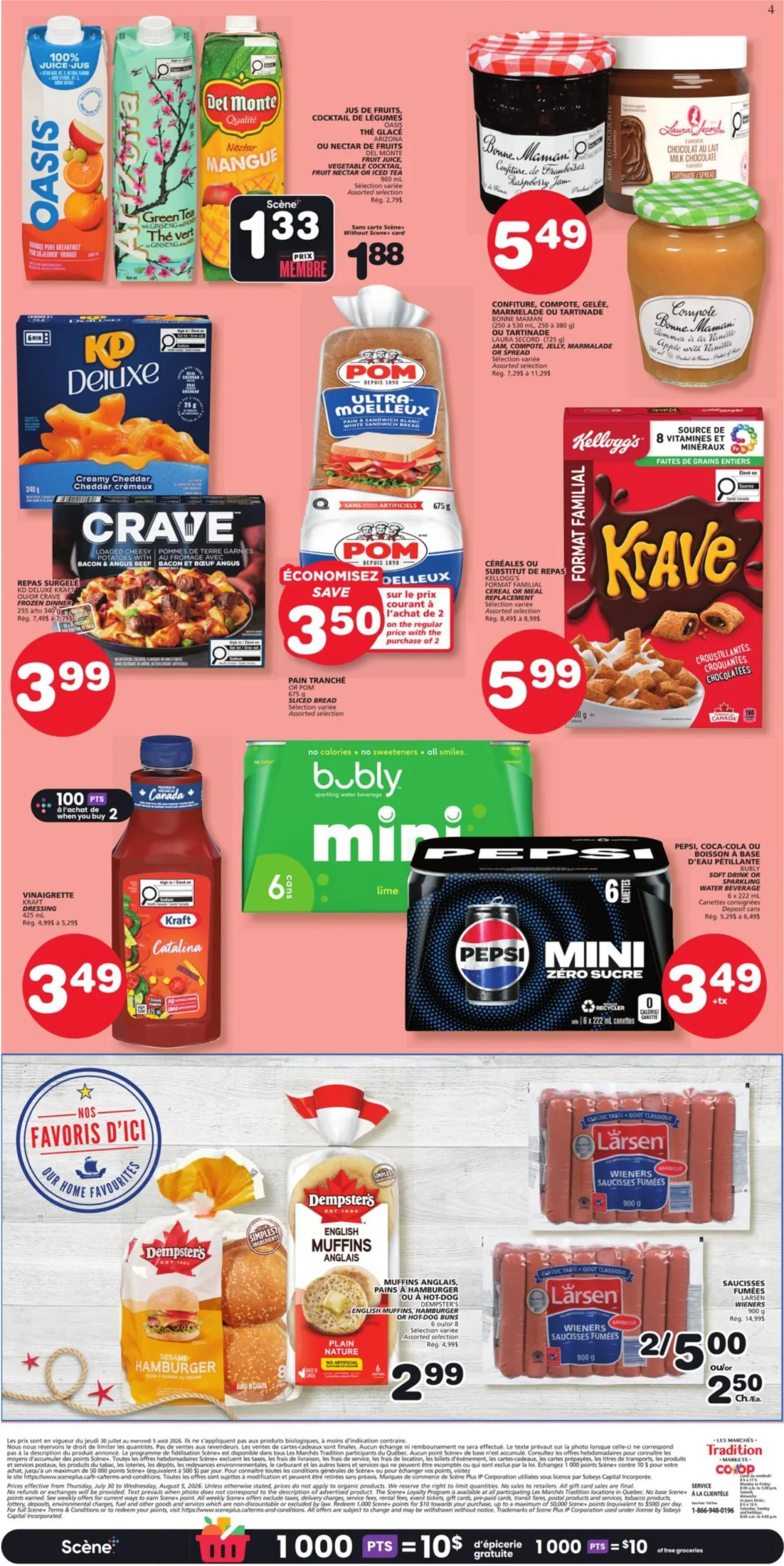 Page 2 de la Circulaire Les Marchés Tradition Marchés Coop du 30 juillet au 5 août 2026