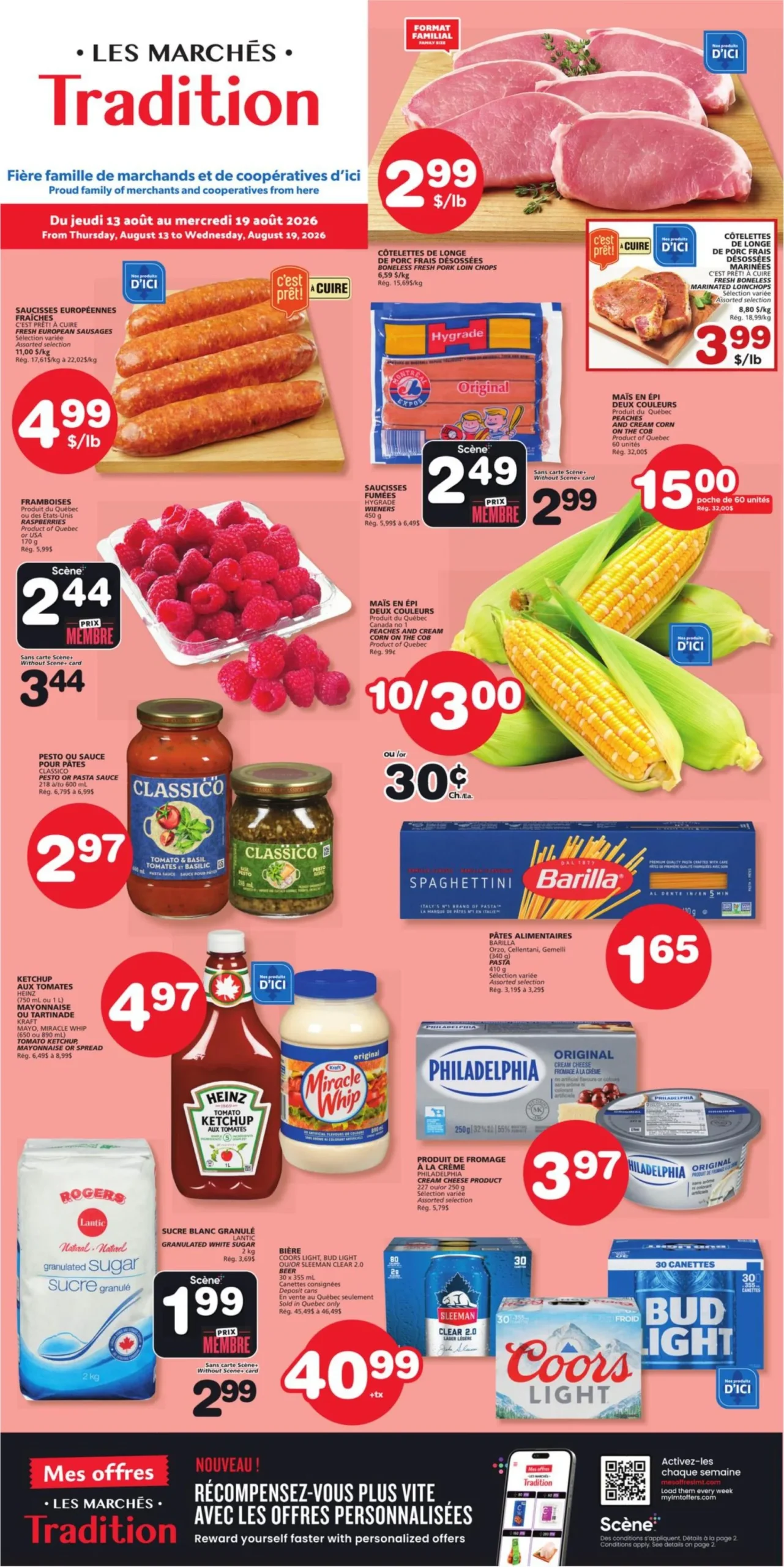 Page 1 de la Circulaire Les Marchés Tradition du 13 au 19 août 2026