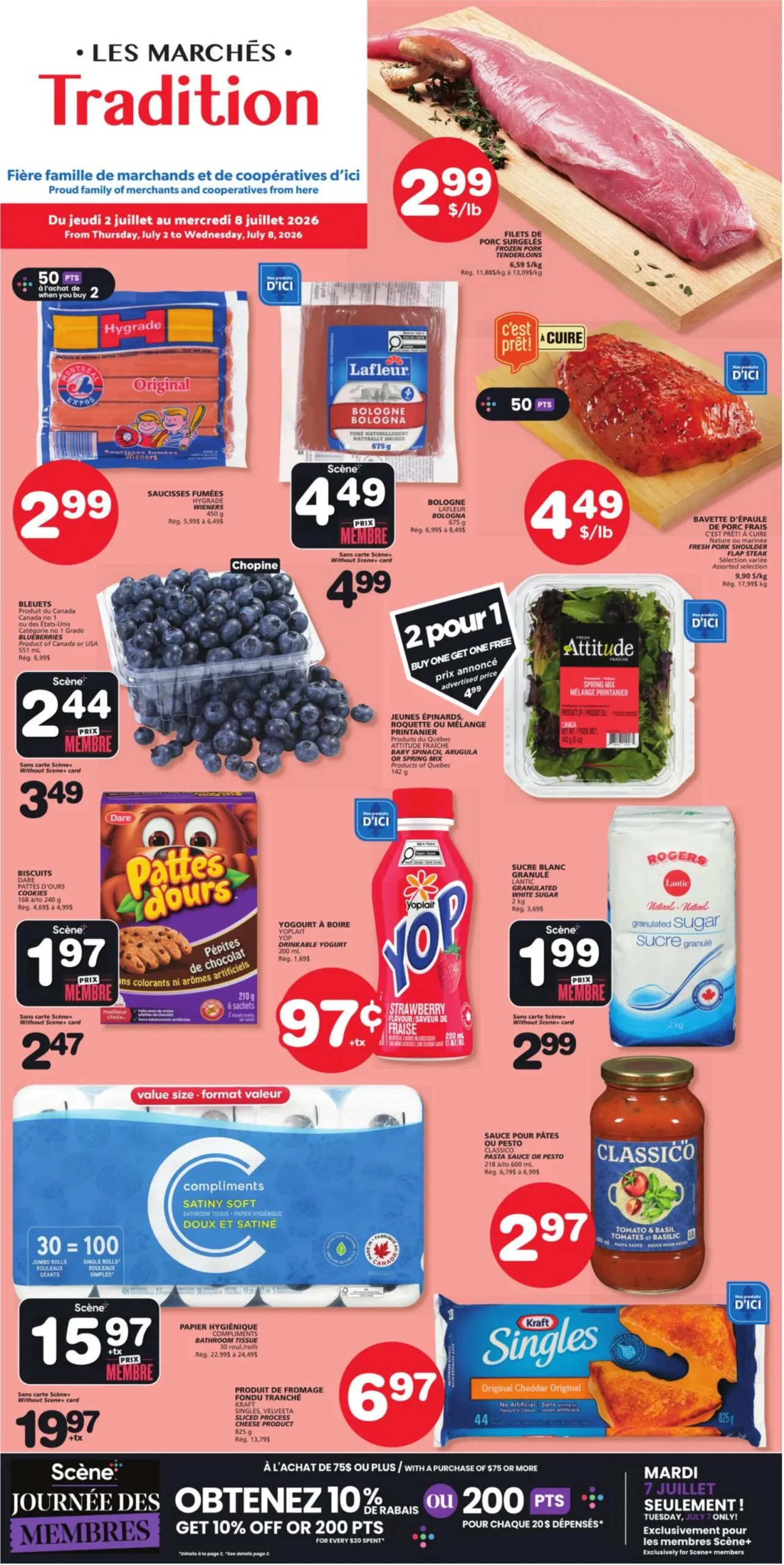 Page 1 de la Circulaire Les Marchés Tradition du 2 au 8 juillet 2026