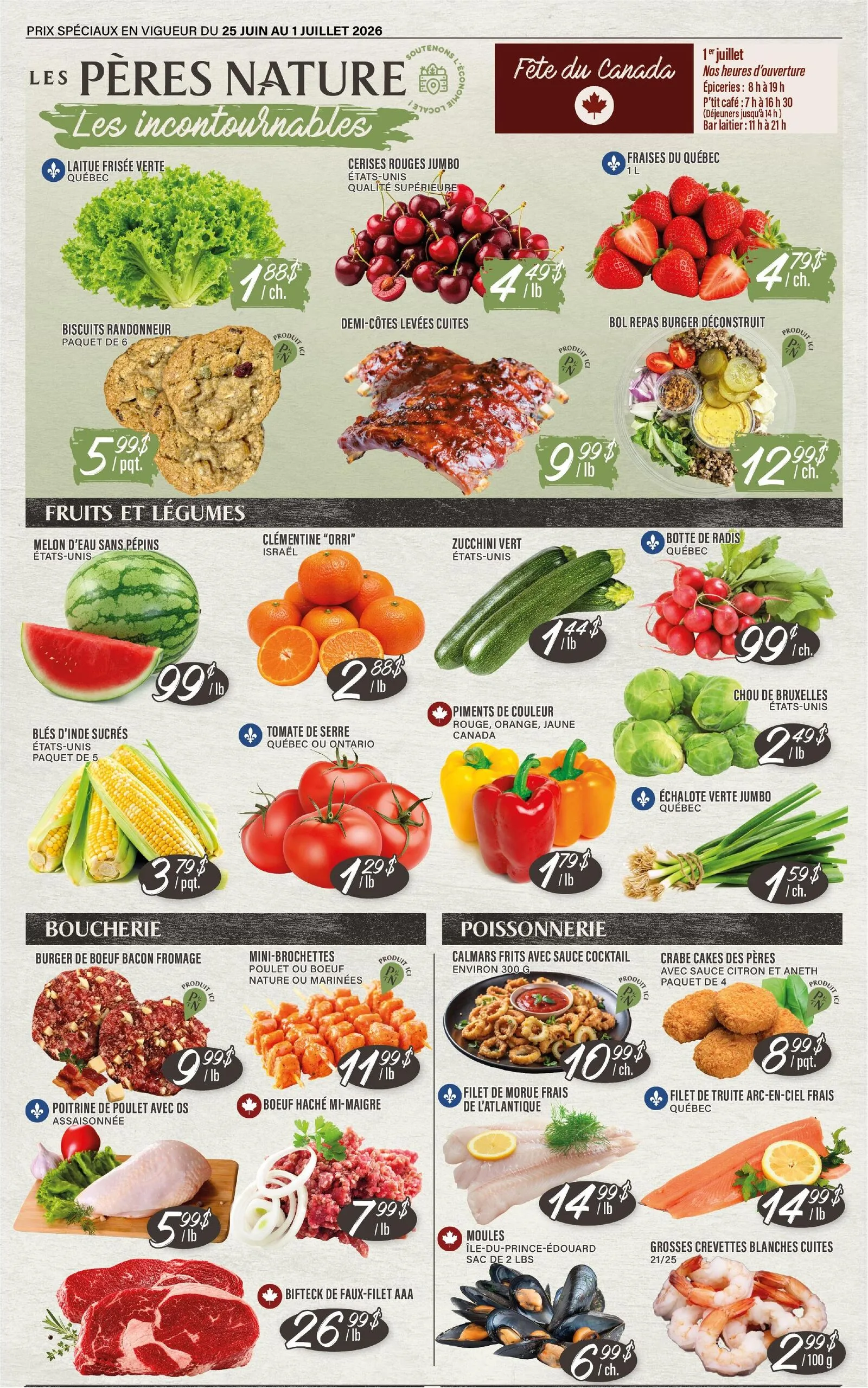 Page 1 de la Circulaire Les Pères Nature du 25 juin au 1 juillet 2026