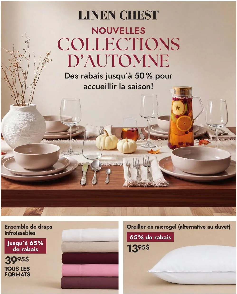 Page 1 de la Circulaire Linen Chest du 1 au 30 septembre 2026