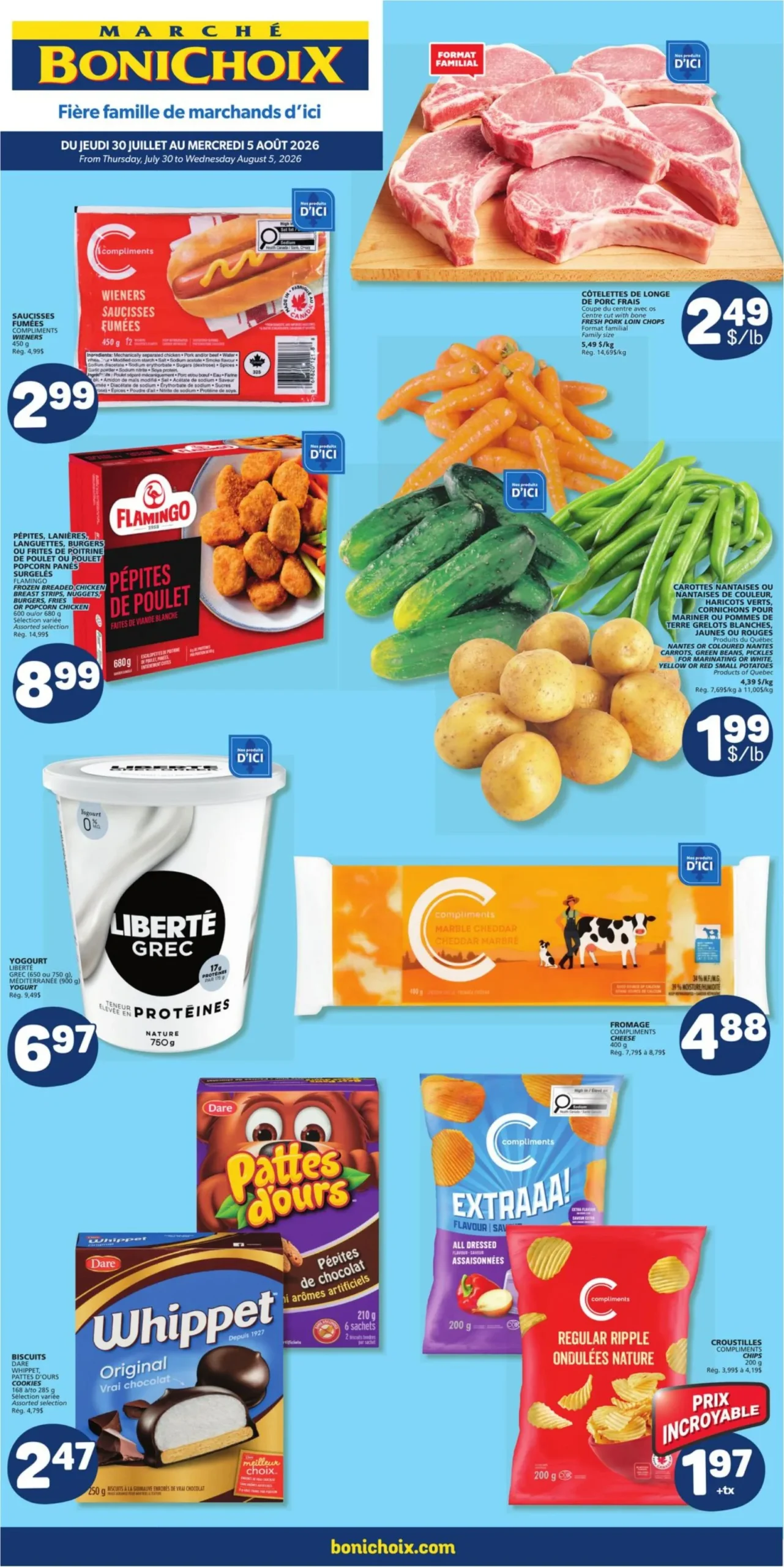 Page 1 de la Circulaire Marché Bonichoix du 30 juillet au 5 août 2026