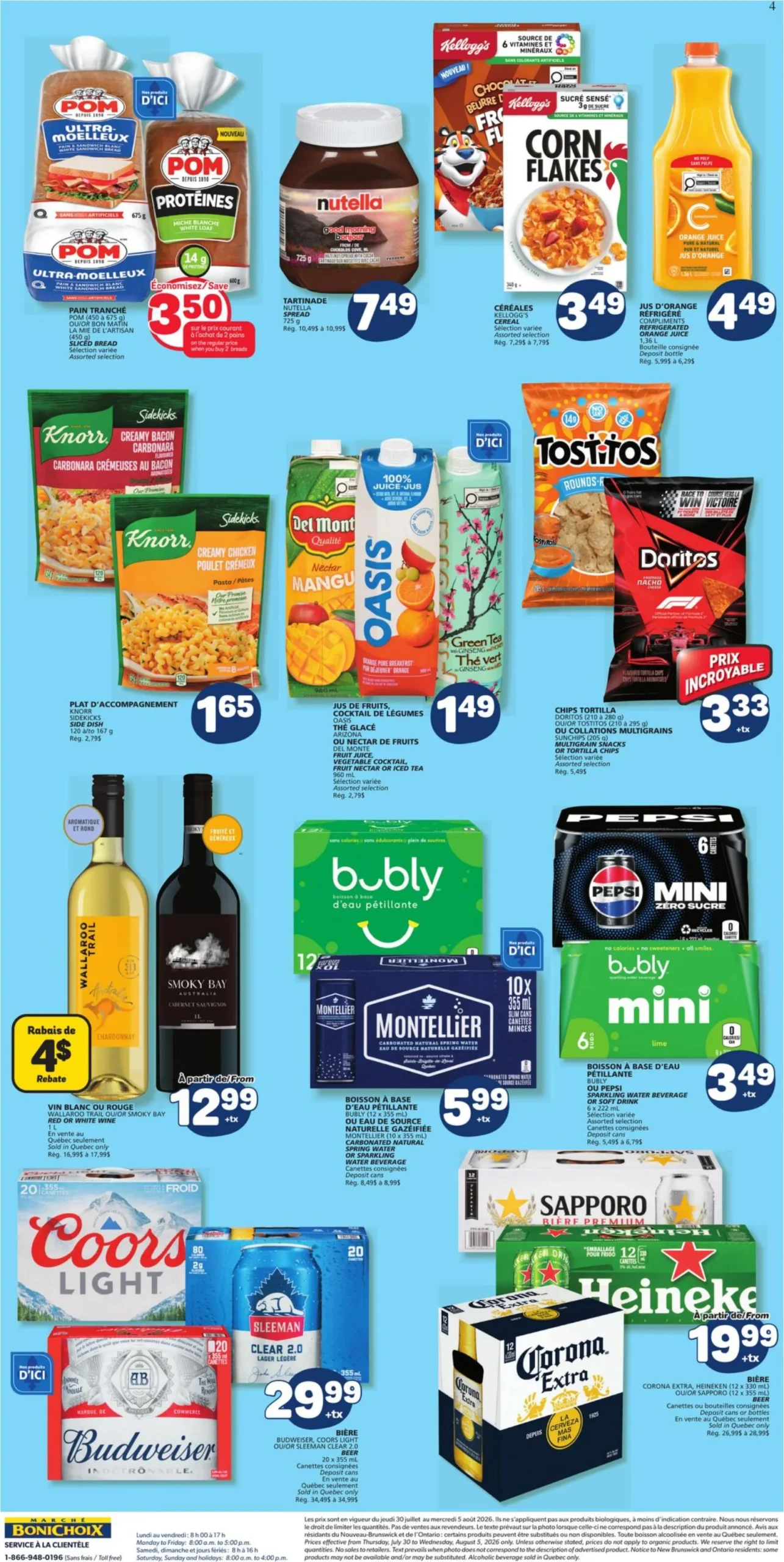 Page 2 de la Circulaire Marché Bonichoix du 30 juillet au 5 août 2026