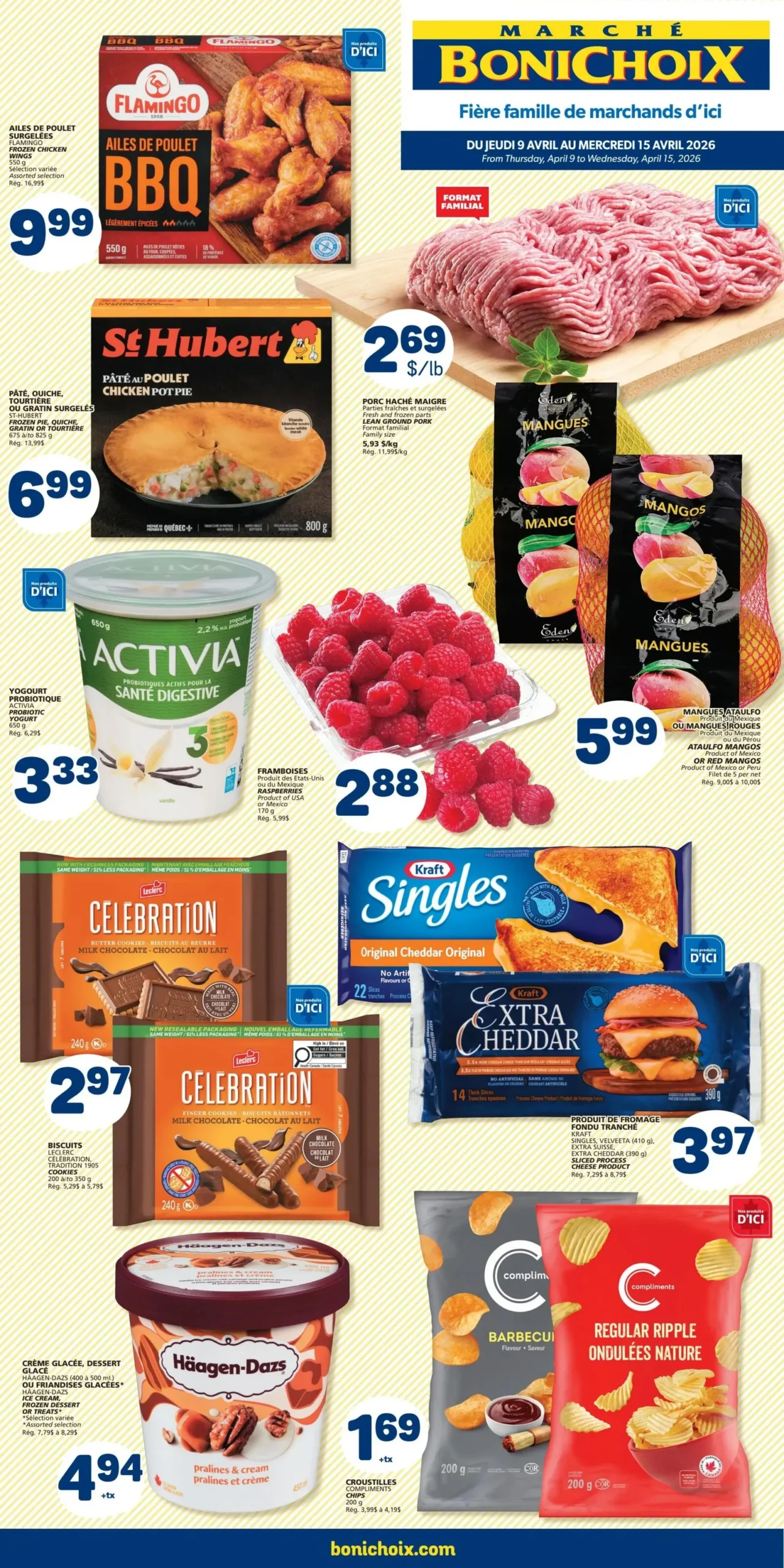 Page 1 de la Circulaire Marché Bonichoix du 9 au 15 avril 2026