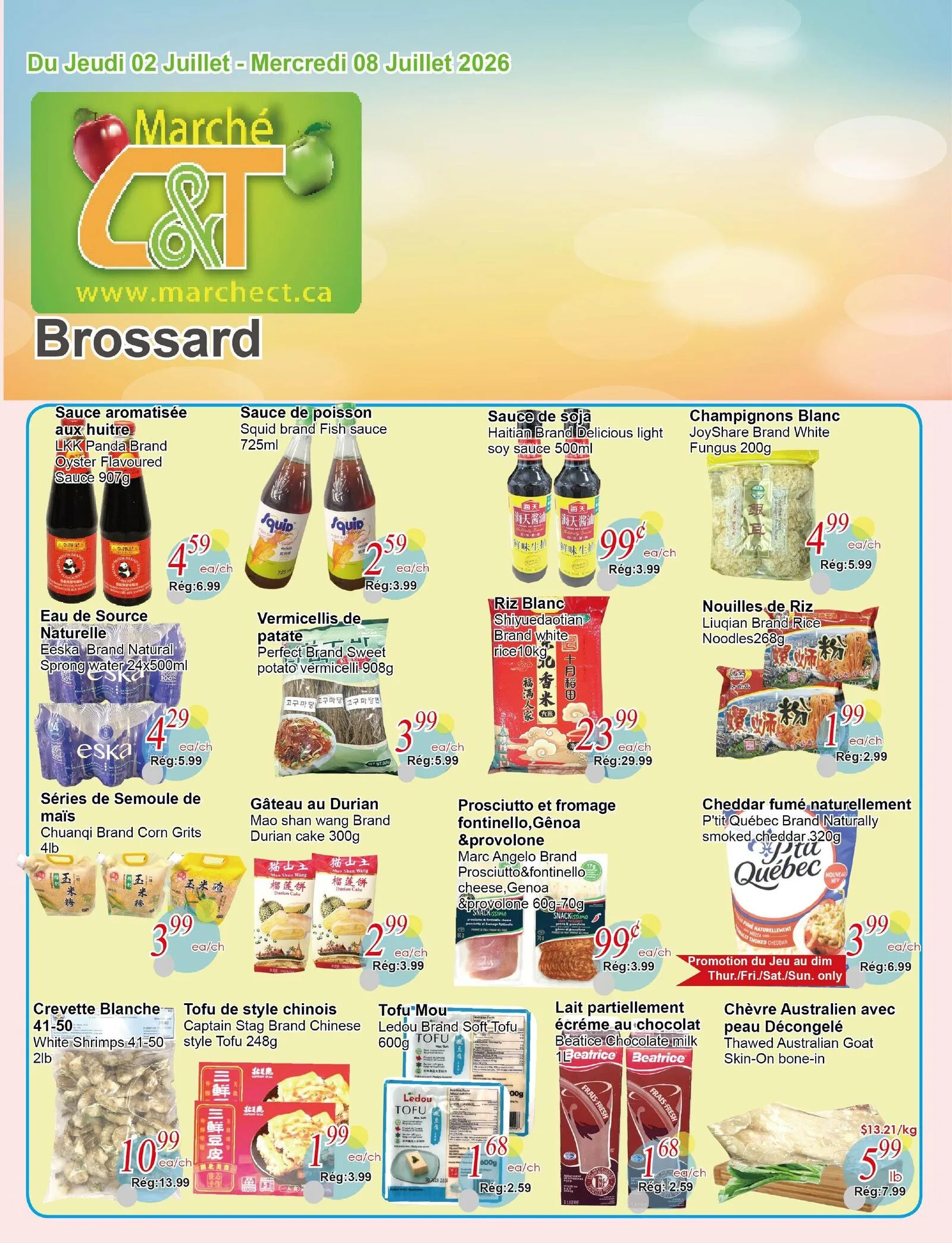 Page 1 de la Circulaire Marché C&T Brossard du 2 au 8 juillet 2026