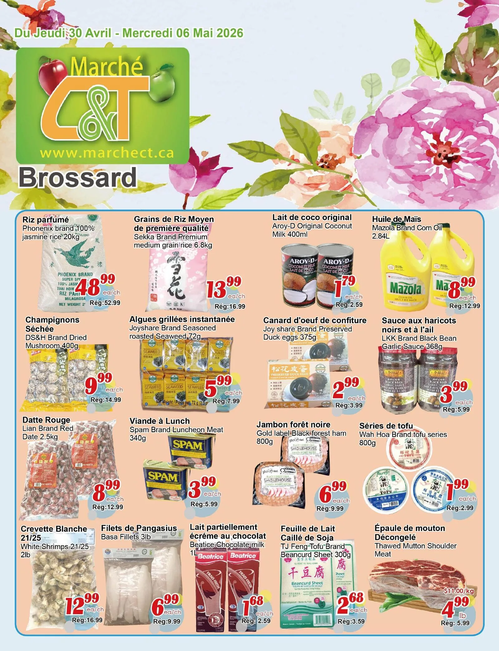 Page 1 de la Circulaire Marché C&T Brossard du 30 avril au 6 mai 2026