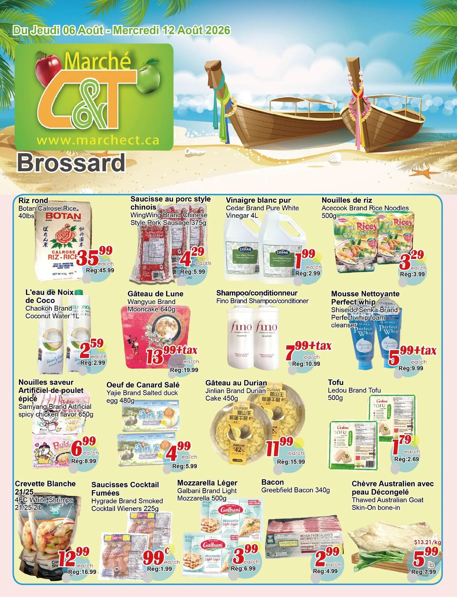 Page 1 de la Circulaire Marché C&T Brossard du 6 au 12 août 2026