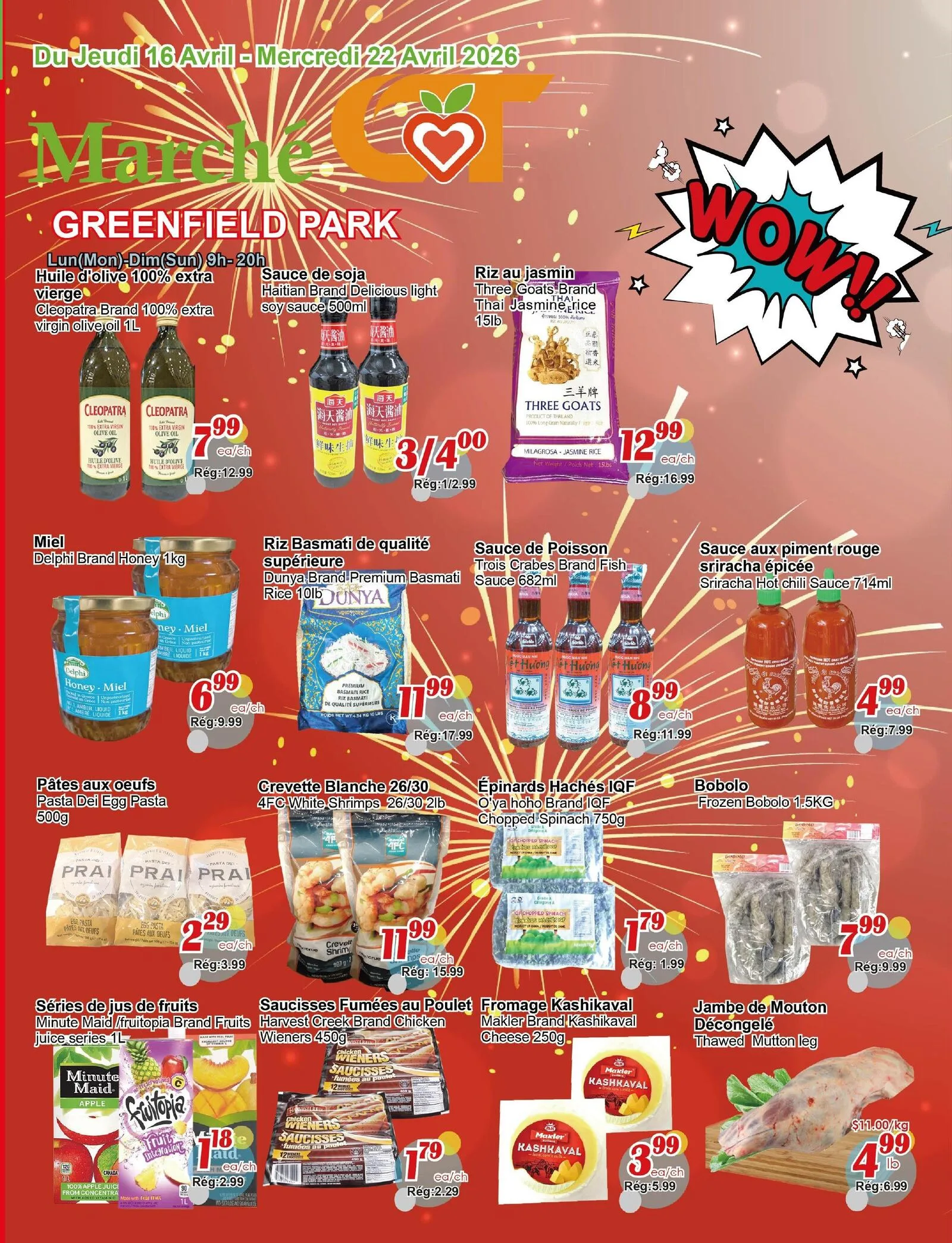 Page 1 de la Circulaire Marché C&T Greenfield Park du 16 au 22 avril 2026