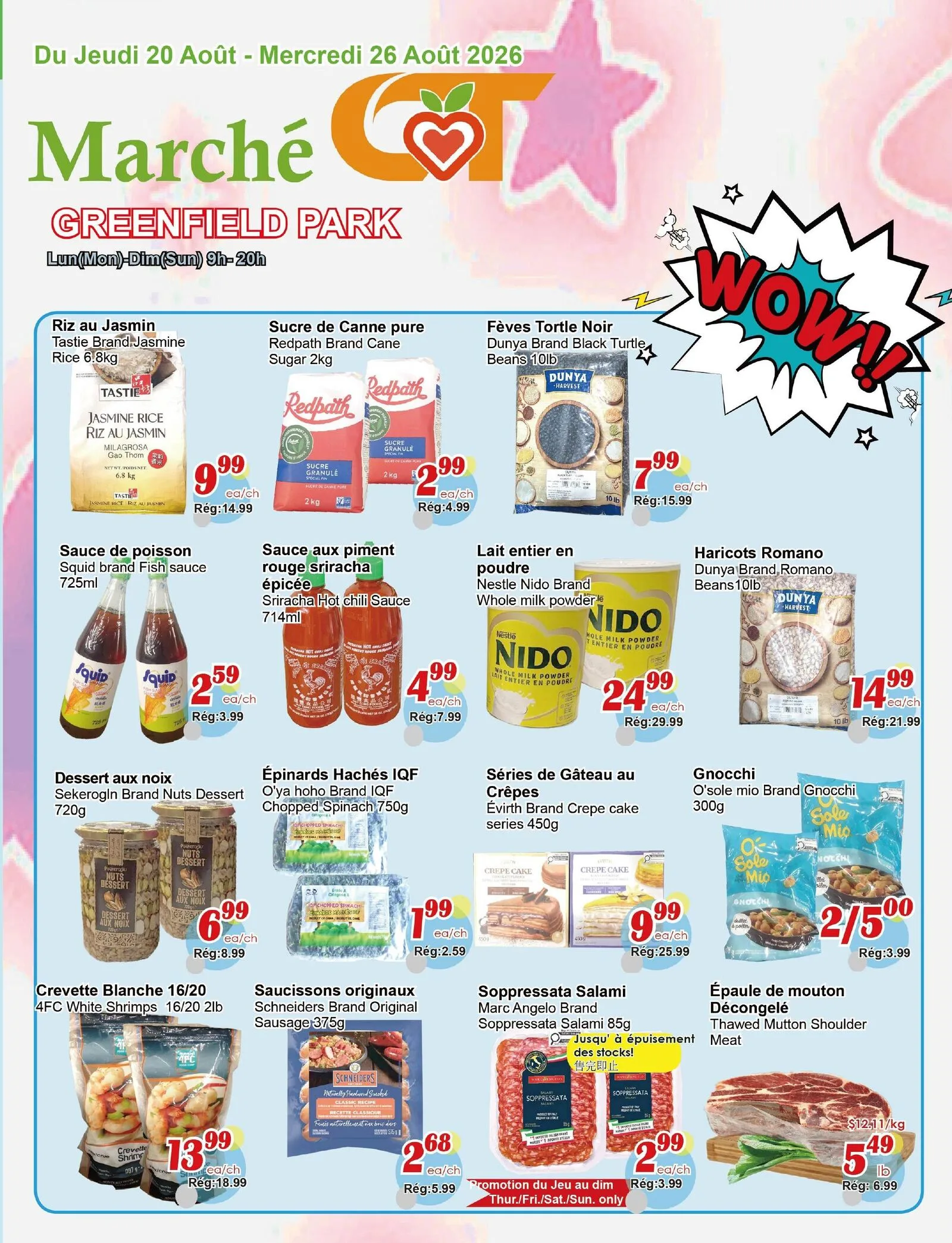 Page 2 de la Circulaire Marché C&T Greenfield Park du 20 au 26 août 2026