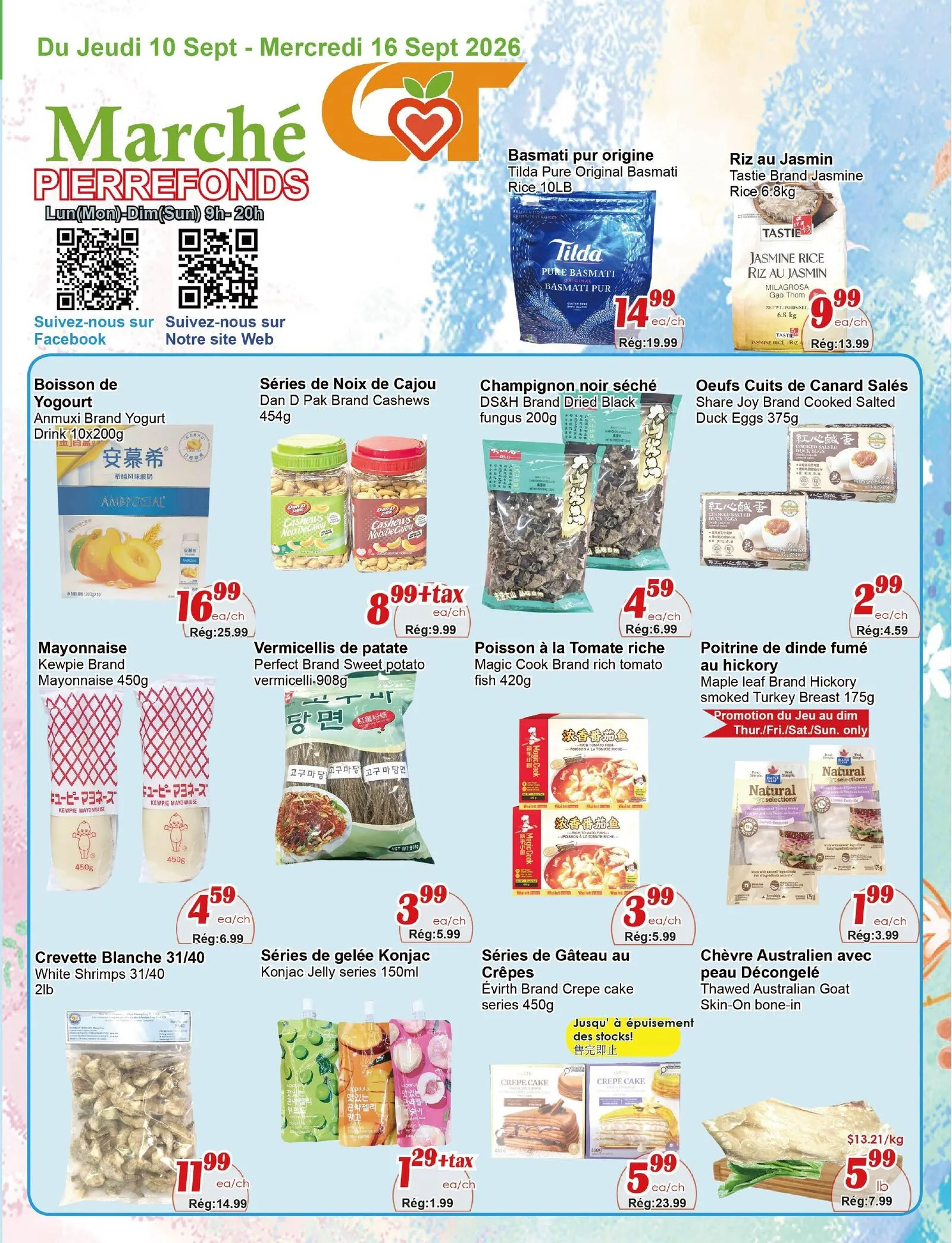Page 1 de la Circulaire Marché C&T Pierrefonds-Roxboro du 10 au 16 septembre 2026