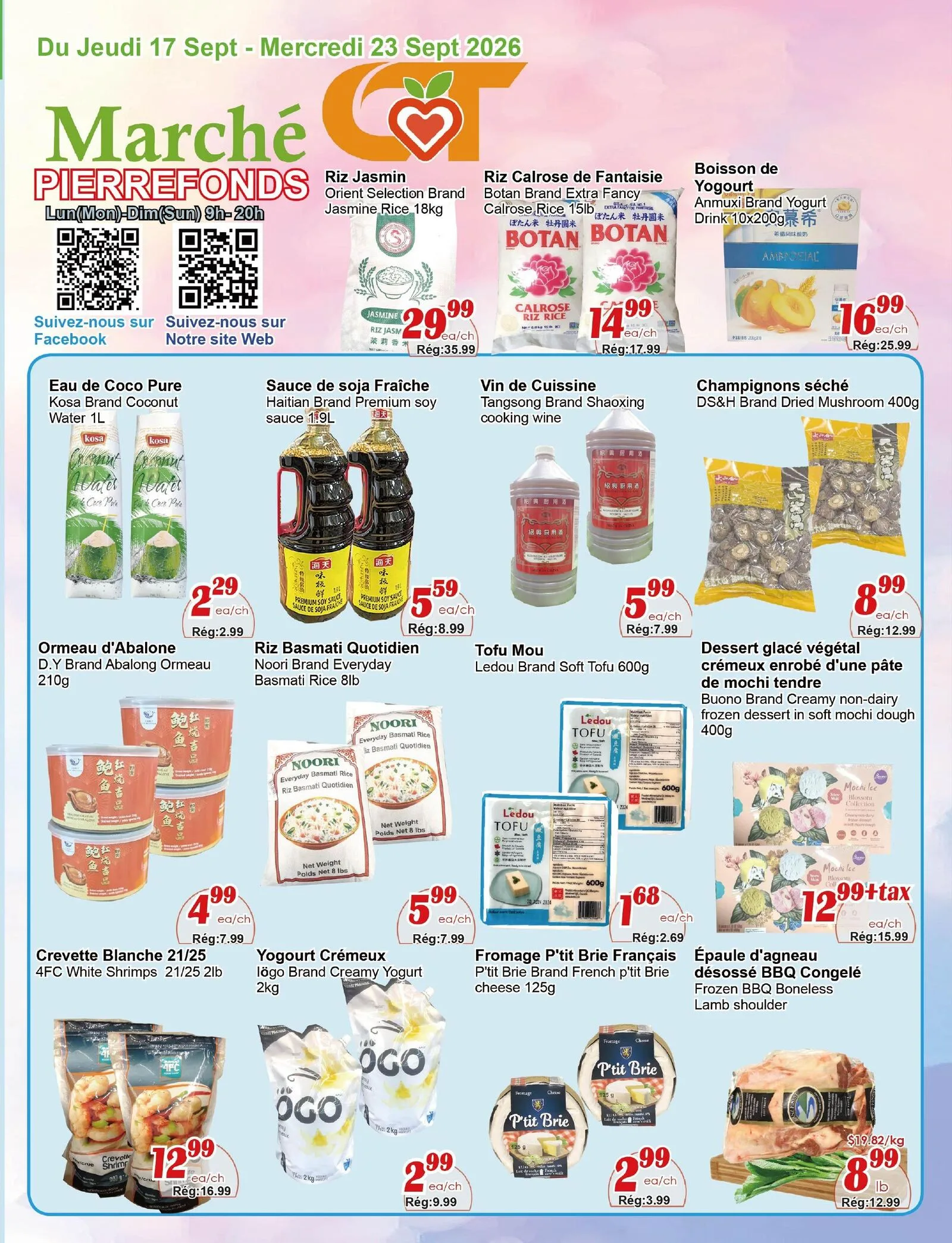 Page 1 de la Circulaire Marché C&T Pierrefonds-Roxboro du 17 au 23 septembre 2026