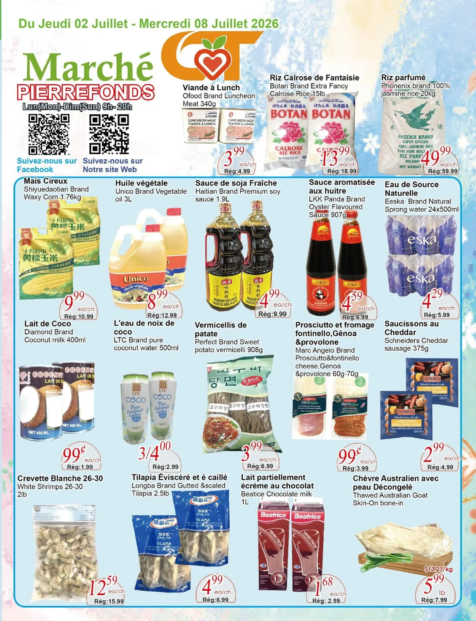 Page 1 de la circulaire Marché C&T Pierrefonds-Roxboro 2 juill. au 8 juill.