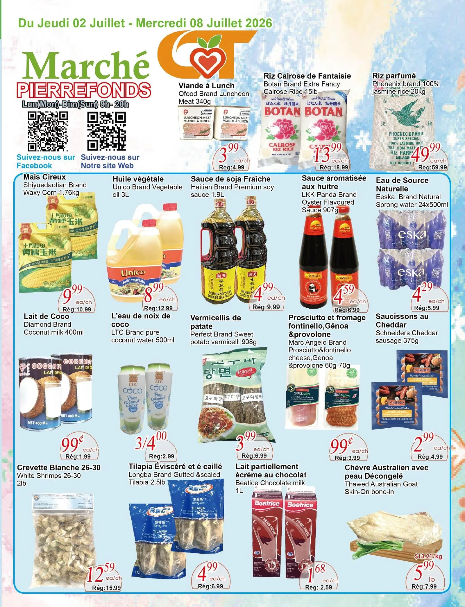 Page 1 de la Circulaire Marché C&T Pierrefonds-Roxboro du 2 au 8 juillet 2026