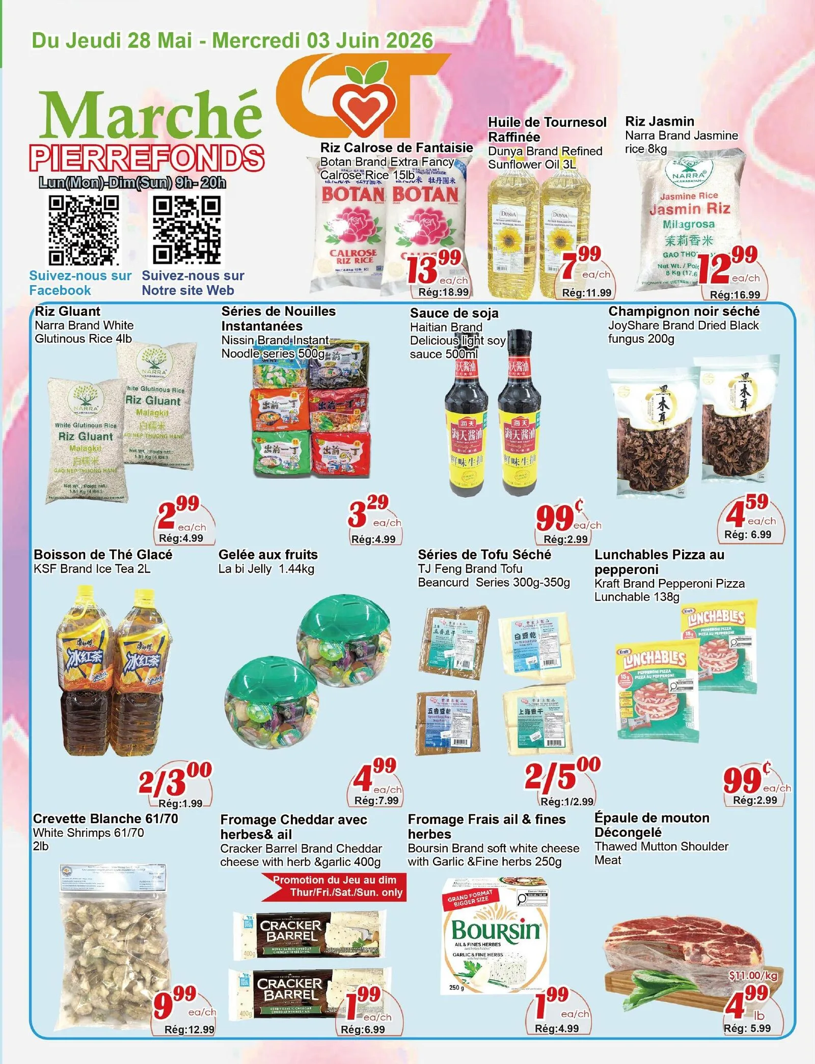 Page 1 de la Circulaire Marché C&T Pierrefonds-Roxboro du 28 mai au 3 juin 2026