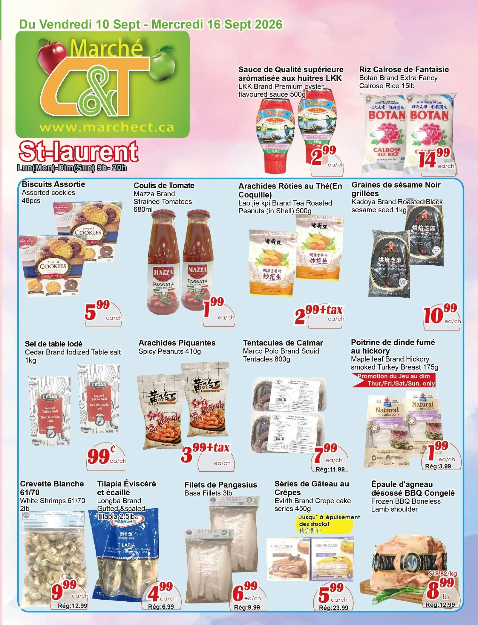 Page 1 de la Circulaire Marché C&T St-Laurent du 10 au 16 septembre 2026