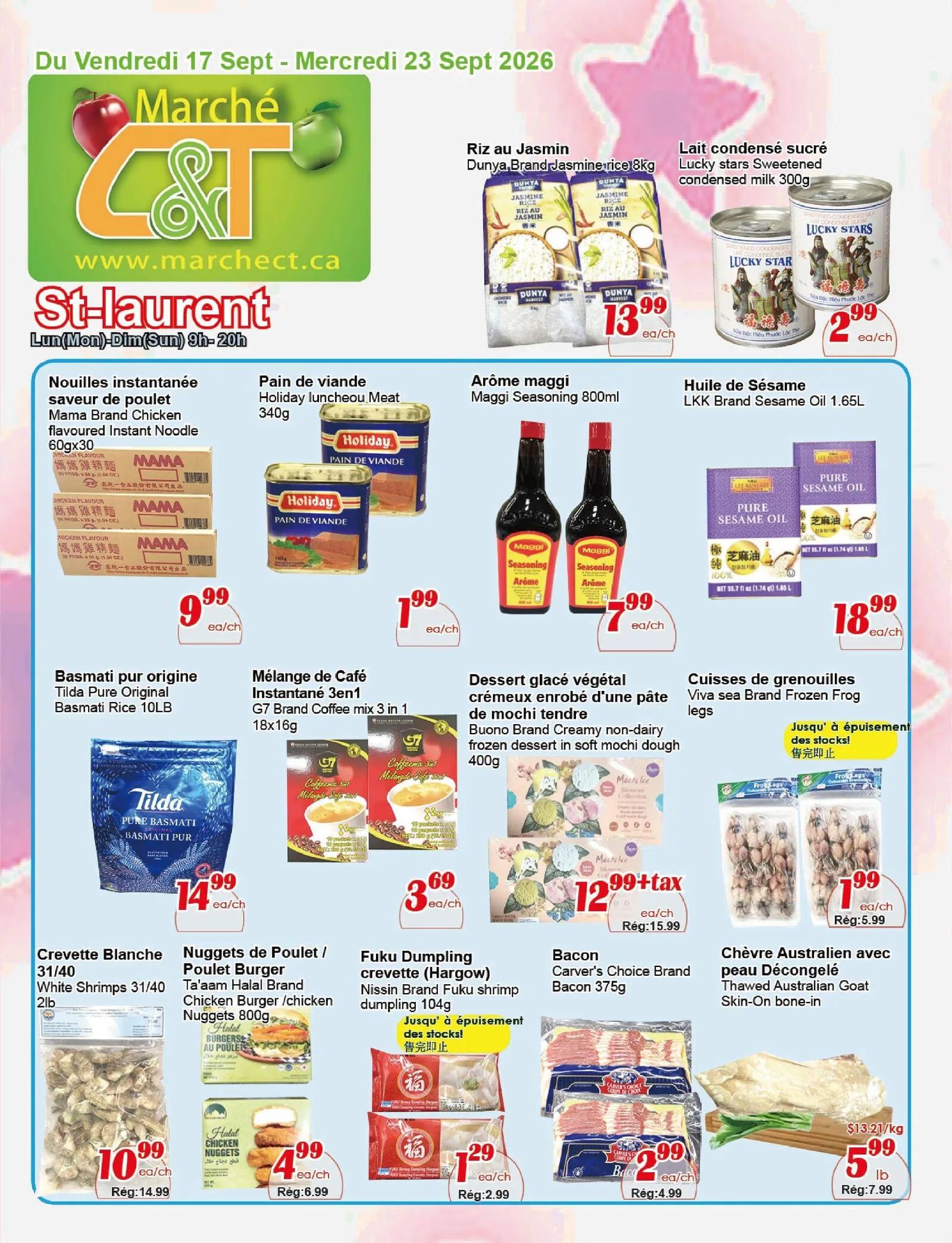 Page 1 de la Circulaire Marché C&T St-Laurent du 17 au 23 septembre 2026